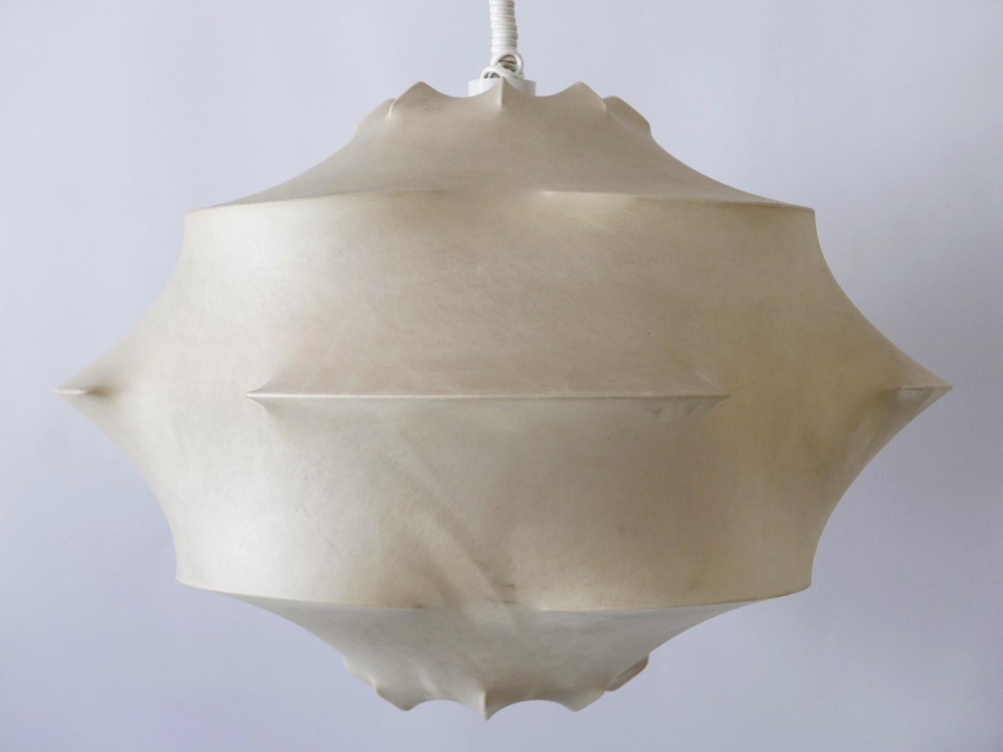 XL Mid-Century Modern Cocoon Pendant Lamp or Hanging Light by Flos Italy, 1960s For Sale 4