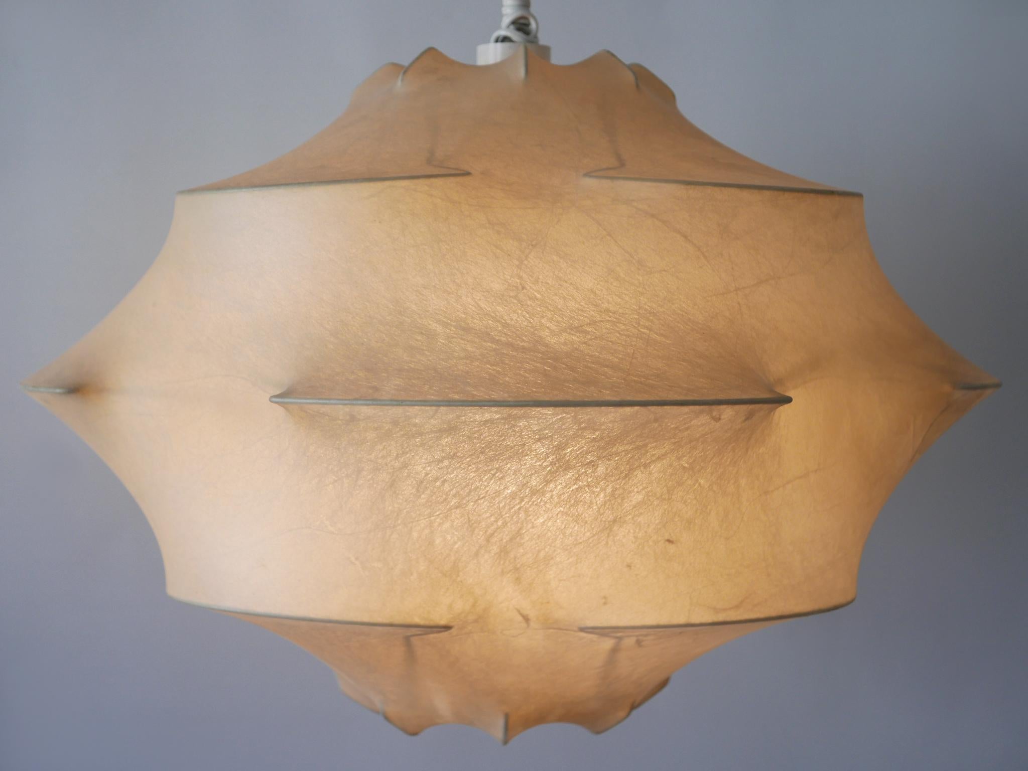 XL Mid-Century Modern Cocoon Pendant Lamp or Hanging Light by Flos Italy, 1960s For Sale 5