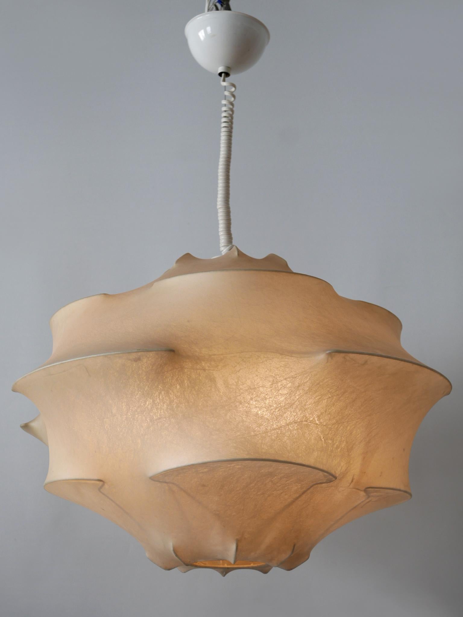 Mid-Century Modern XL Mid-Century Modern Cocoon Pendant Lamp or Hanging Light by Flos Italy, 1960s For Sale