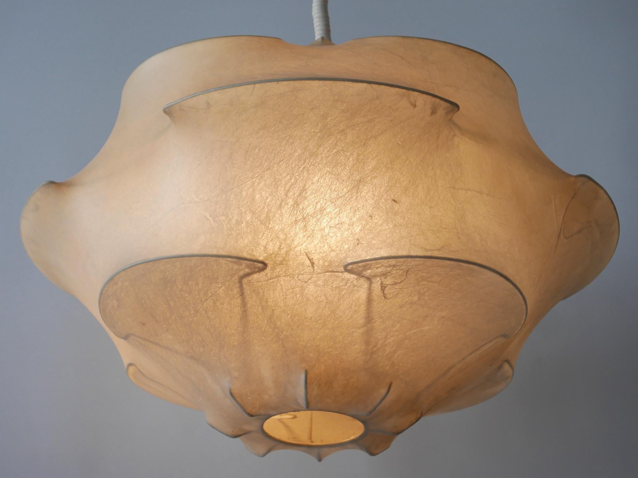 Mid-20th Century XL Mid-Century Modern Cocoon Pendant Lamp or Hanging Light by Flos Italy, 1960s For Sale