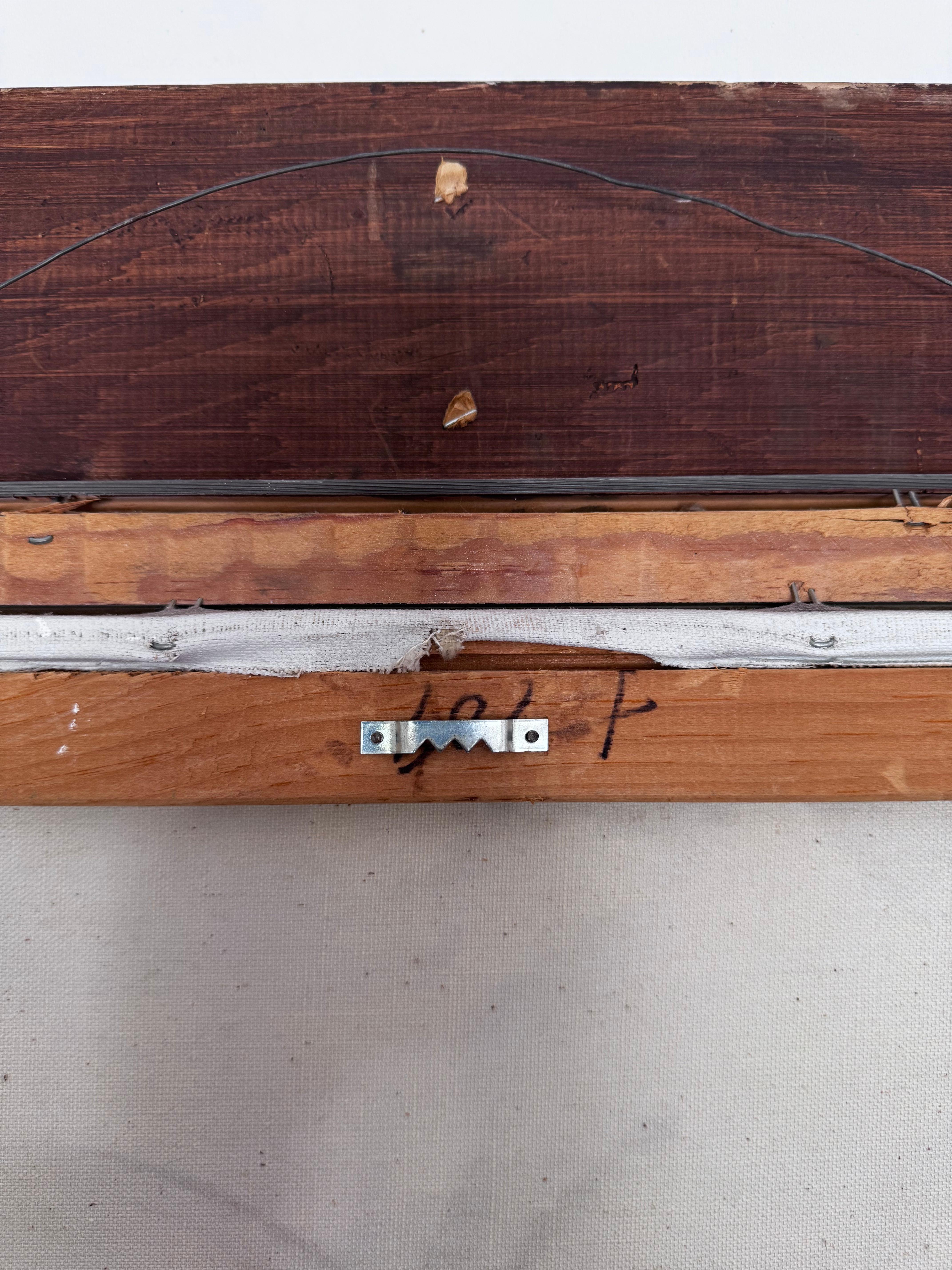 XL Mid Century Modern Elaborately Framed Ferrante Dramatic Flower Still Life im Angebot 7