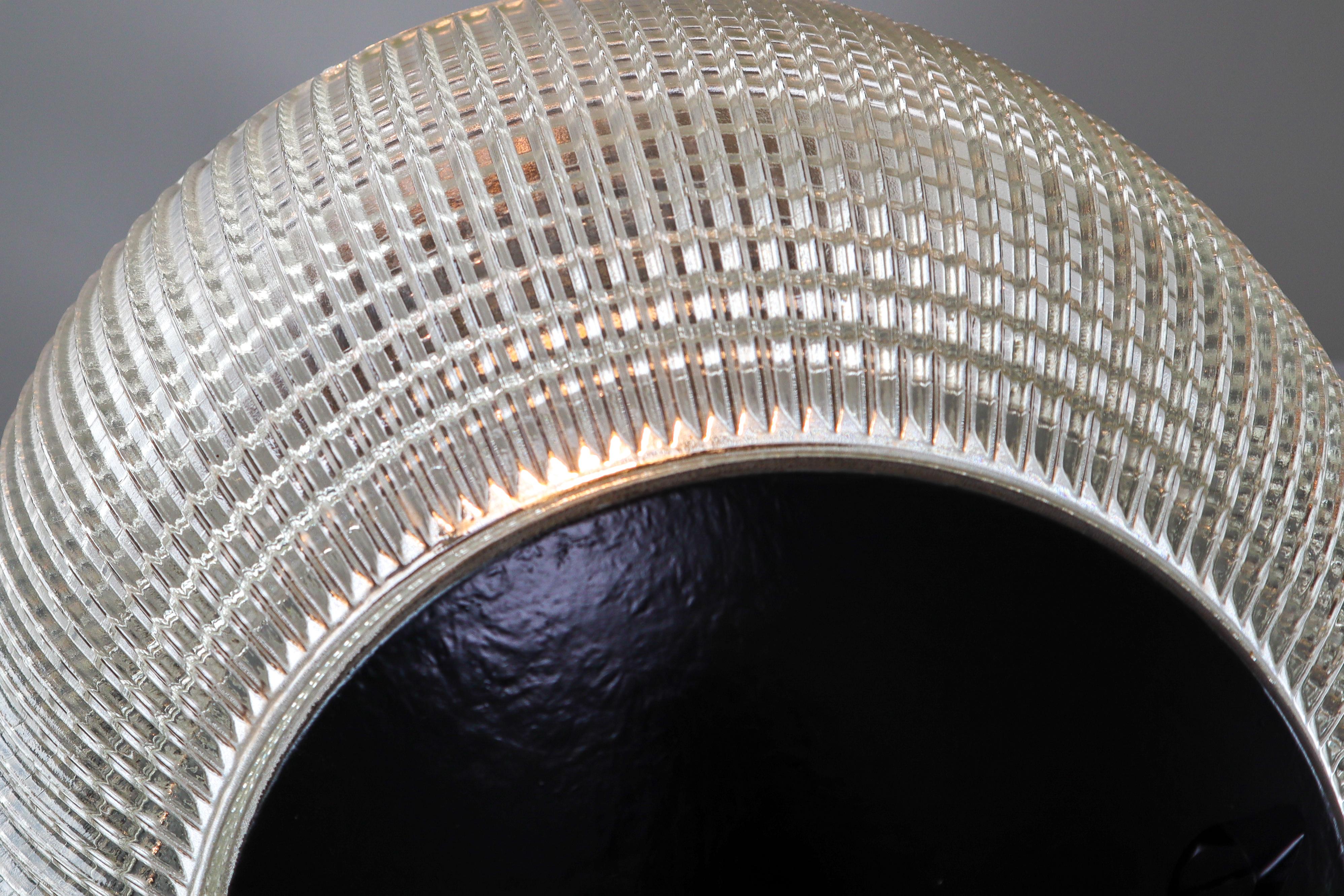 XL Mid-Century Modern Holophane Paris Street Pendant Lights, France, 1960s 1