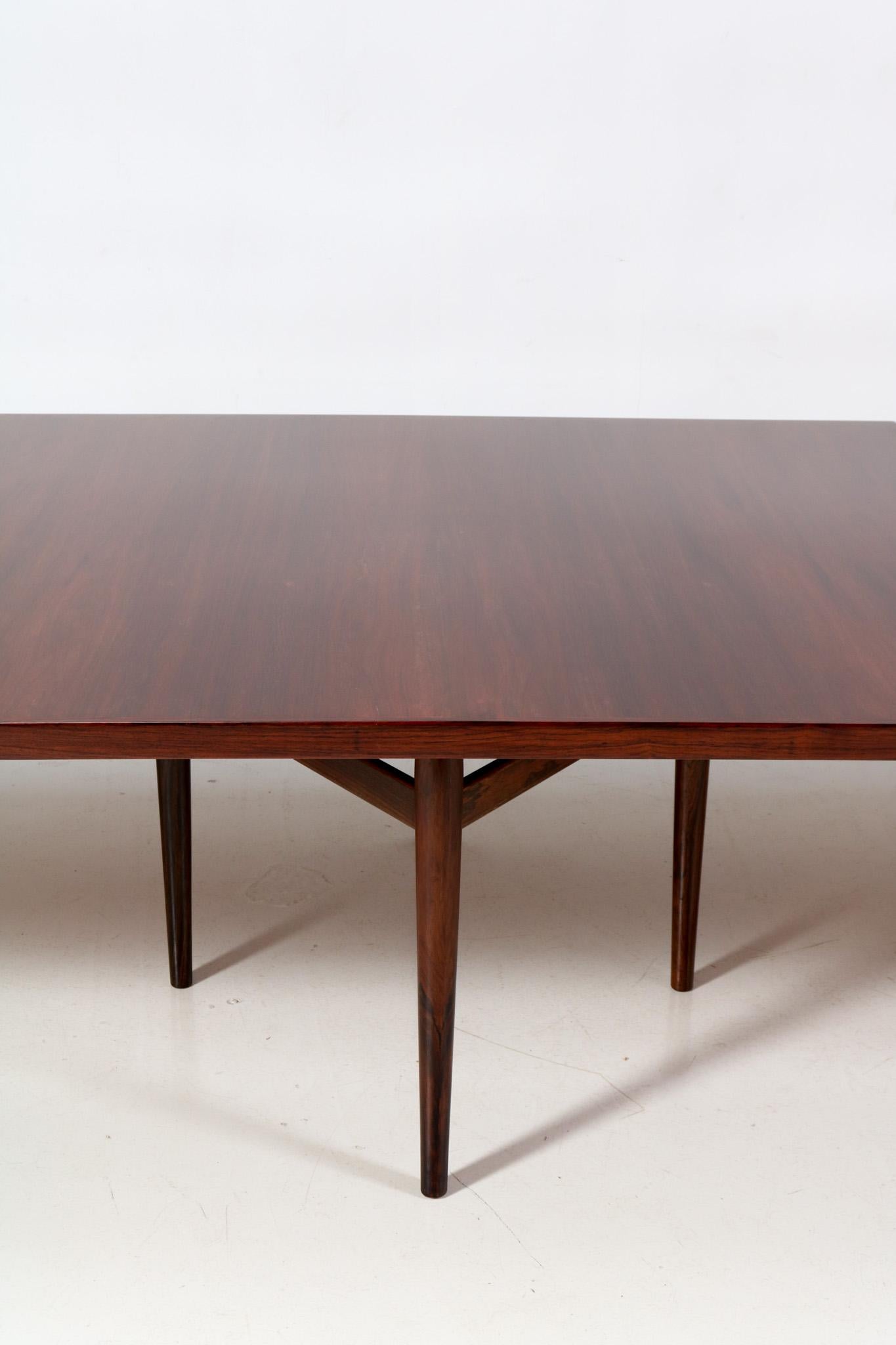 XL Mid-Century Modern Rosewood Conference Table by Arne Vodder for Sibast For Sale 5
