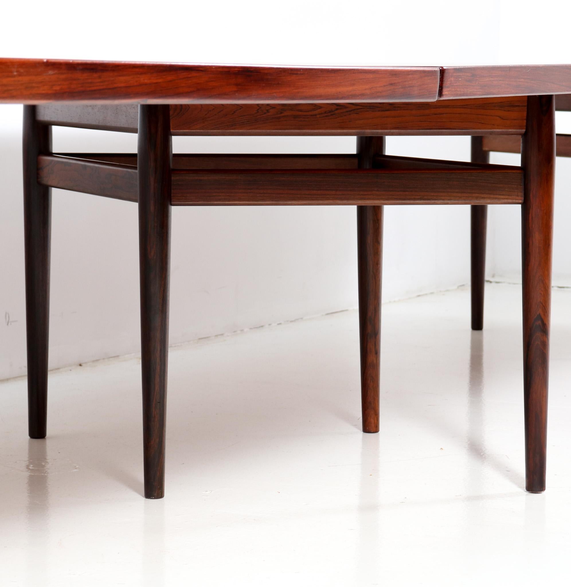 XL Mid-Century Modern Rosewood Conference Table by Arne Vodder for Sibast For Sale 10
