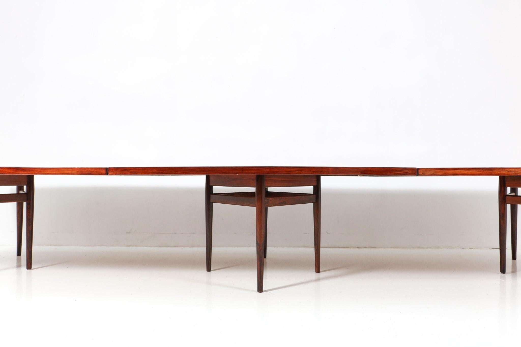 XL Mid-Century Modern Rosewood Conference Table von Arne Vodder für Sibast (Mitte des 20. Jahrhunderts) im Angebot
