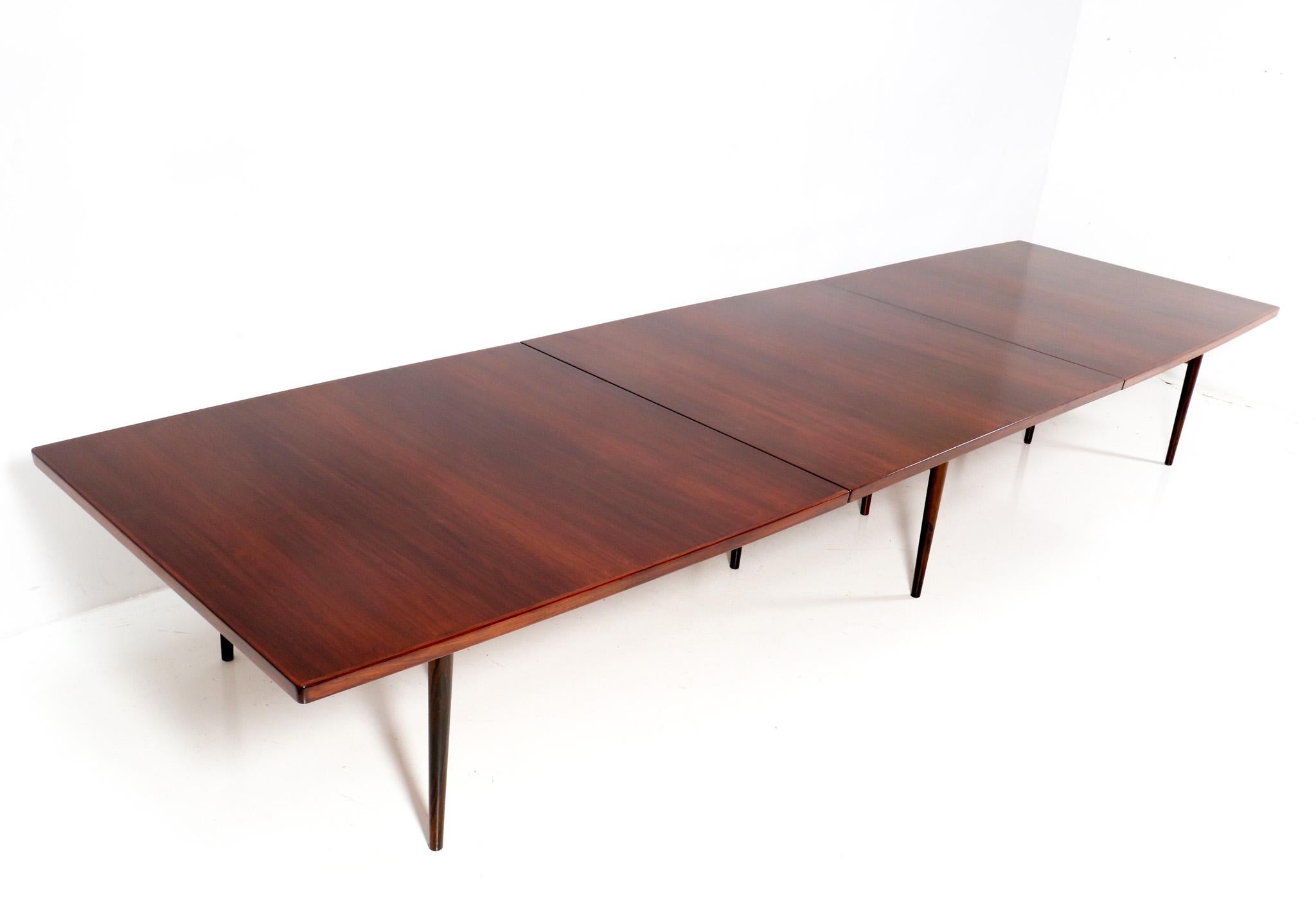 XL Mid-Century Modern Rosewood Conference Table by Arne Vodder for Sibast For Sale 2
