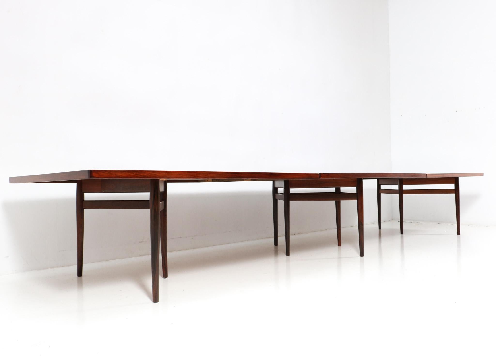 XL Mid-Century Modern Rosewood Conference Table by Arne Vodder for Sibast For Sale 3