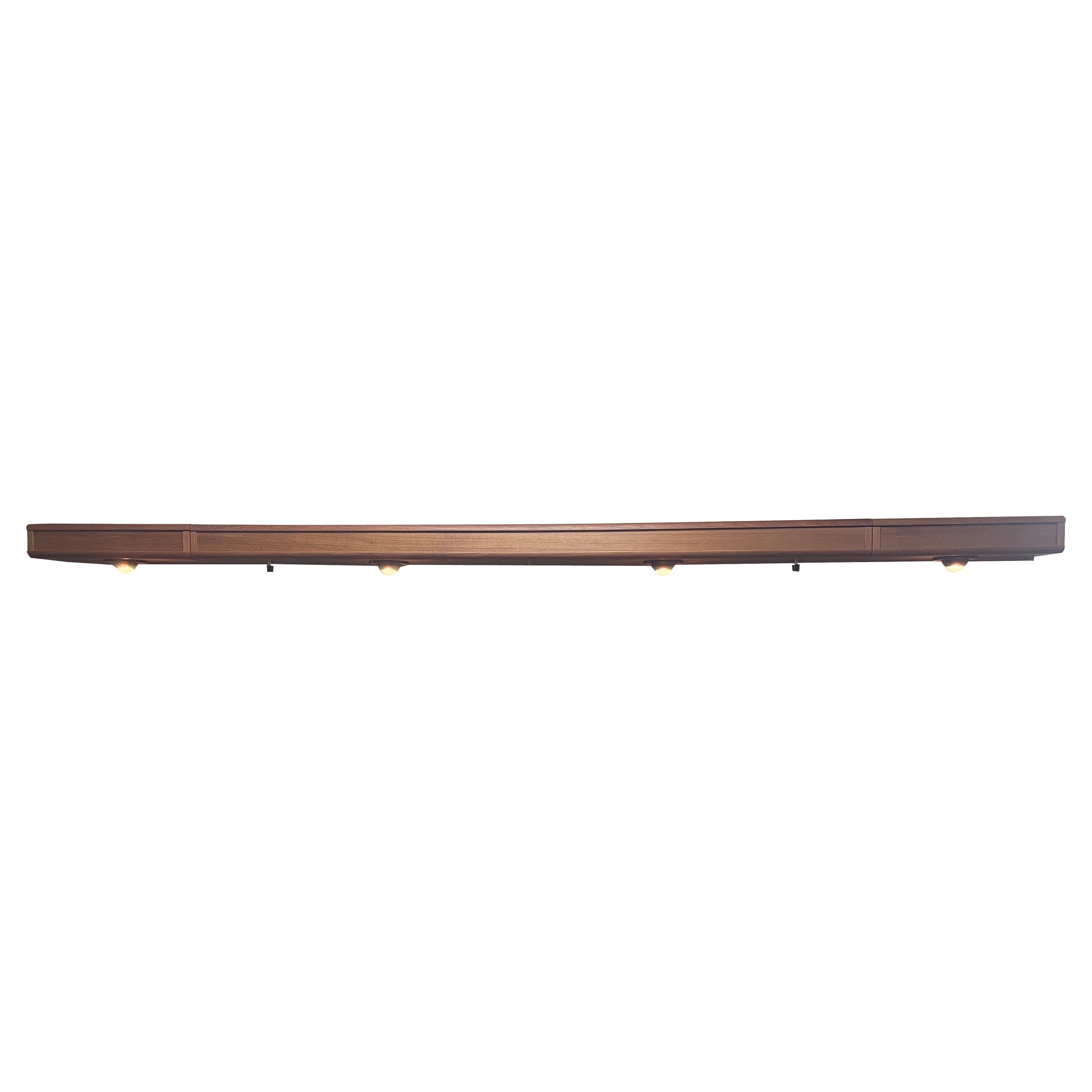 XL Mid-Century Modern Teak Light Fixture by Kristian Frederiksen for Torring