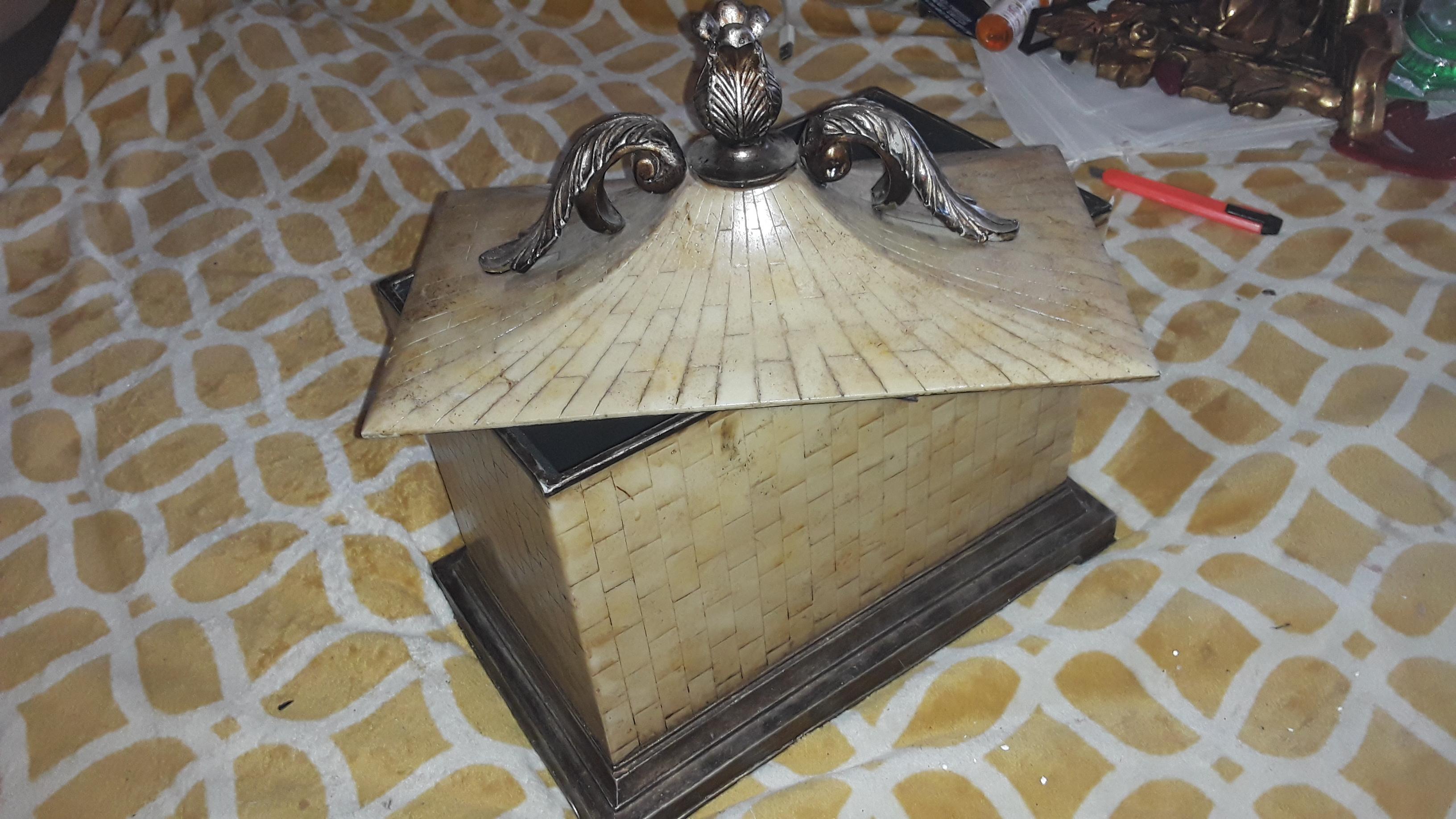 Américain Boîte de table basse coffret tessellée XL moderne du milieu du siècle dernier par Robert Marcius en vente