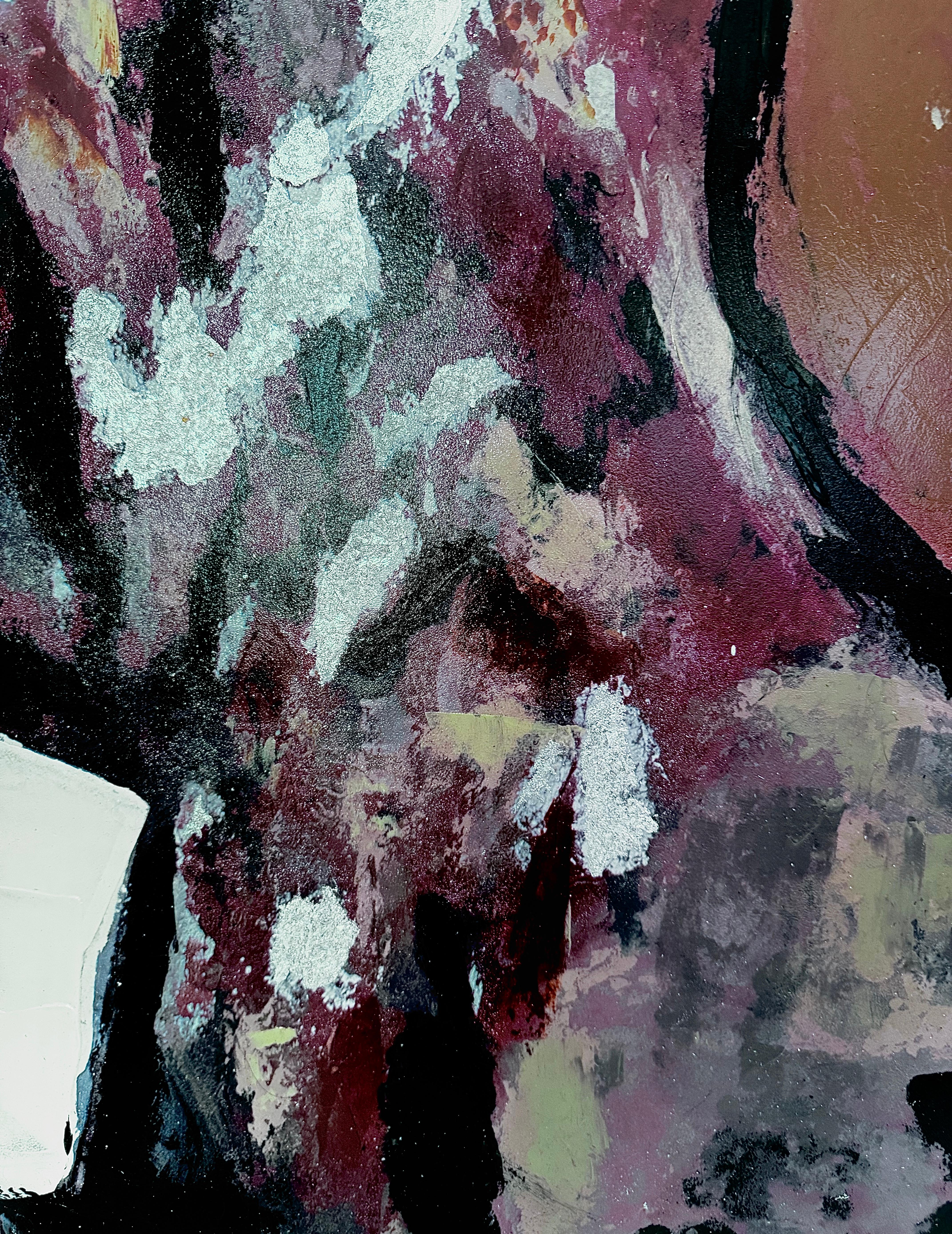 XL Mid Century Modern Vintage Abstrakt Impasto Ölgemälde Gerahmt Signiert im Zustand „Gut“ im Angebot in St.Petersburg, FL