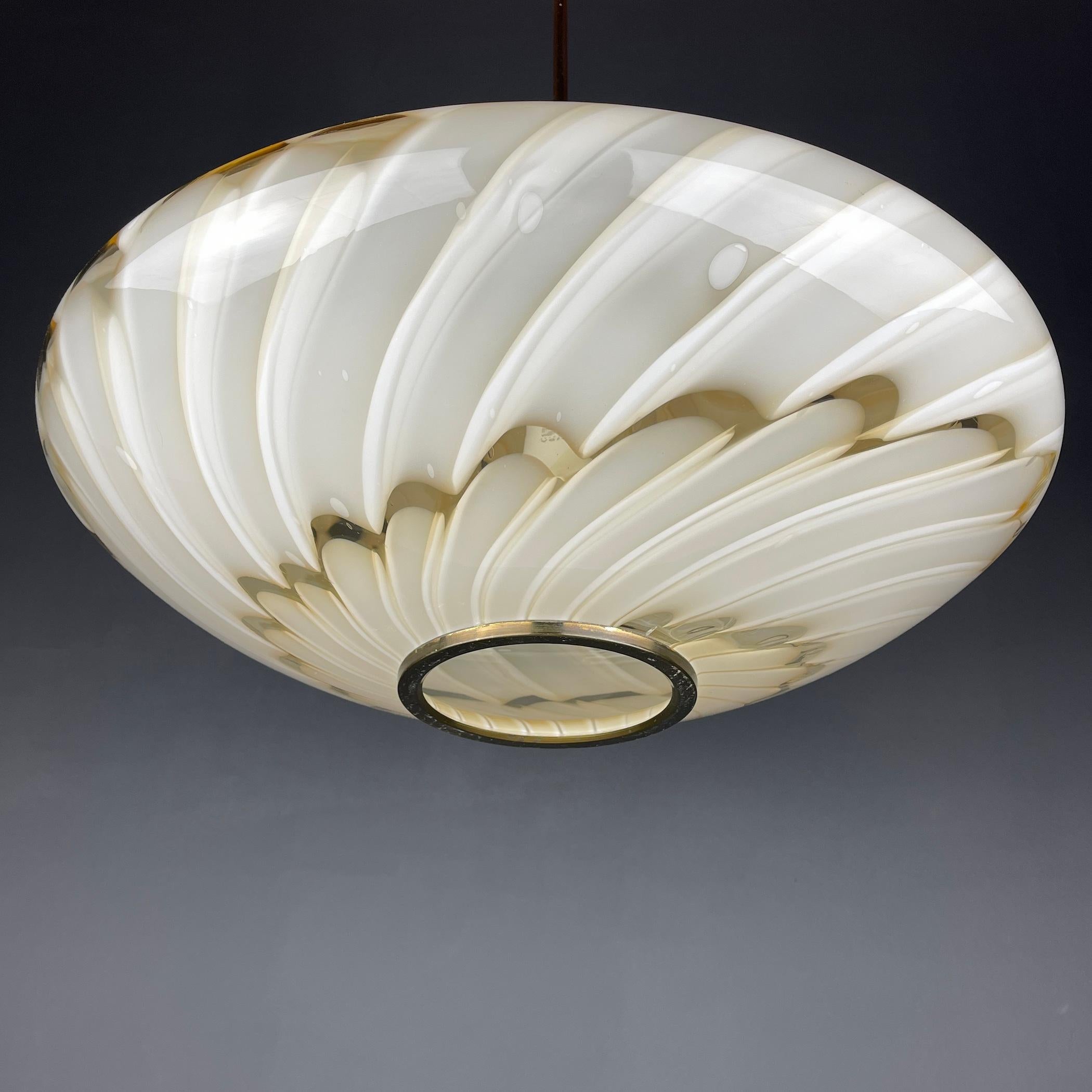 XL Midcentury Murano Glass Pendant Lamp, Italy, 1970s  6