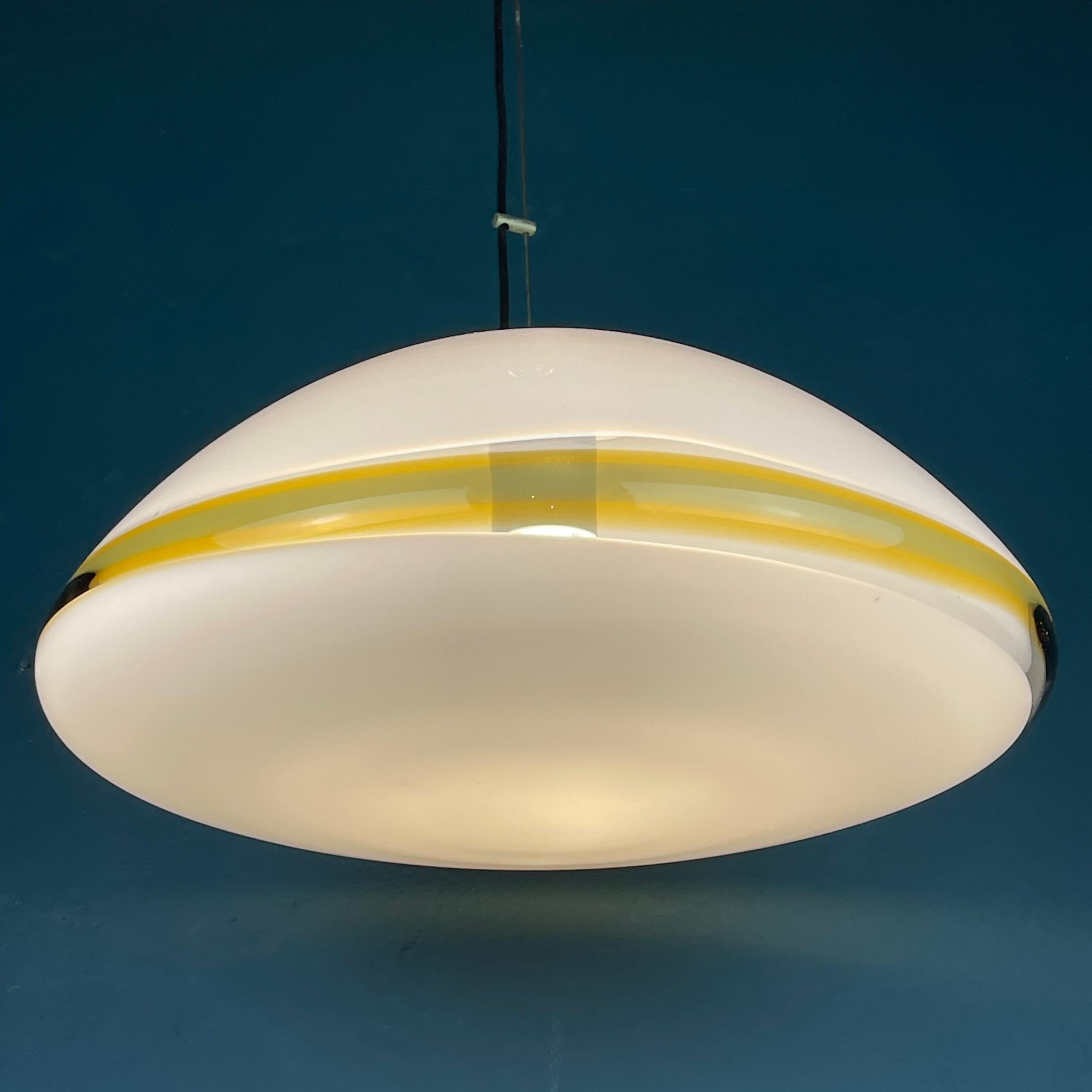 XL Mid-Century Murano Glass Pendant Lamp Italy 1970s In Good Condition For Sale In Miklavž Pri Taboru, SI