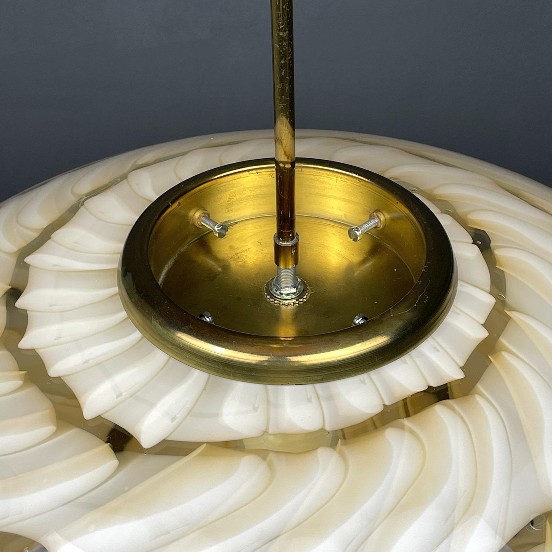 20th Century XL Midcentury Murano Glass Pendant Lamp, Italy, 1970s 