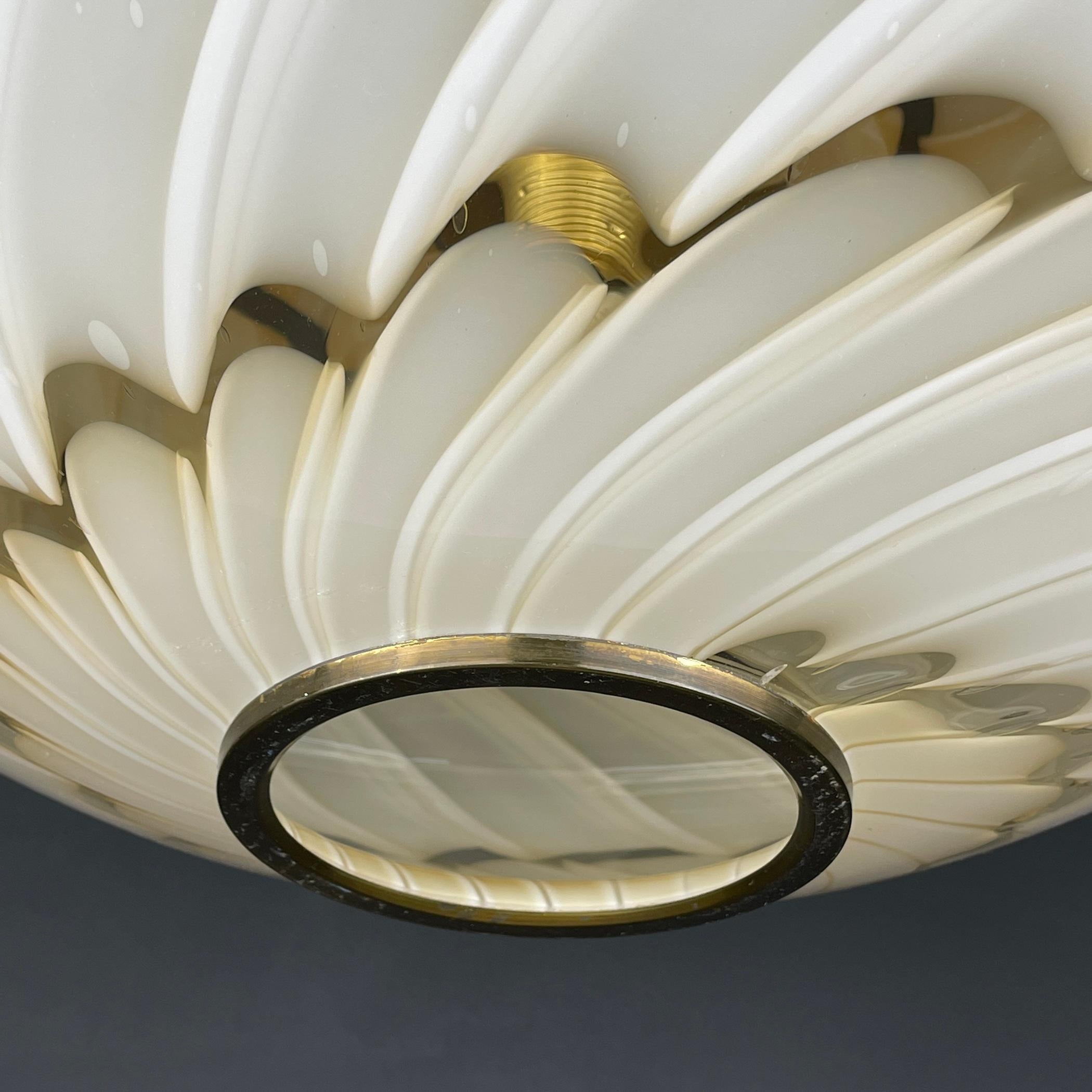 XL Midcentury Murano Glass Pendant Lamp, Italy, 1970s  3