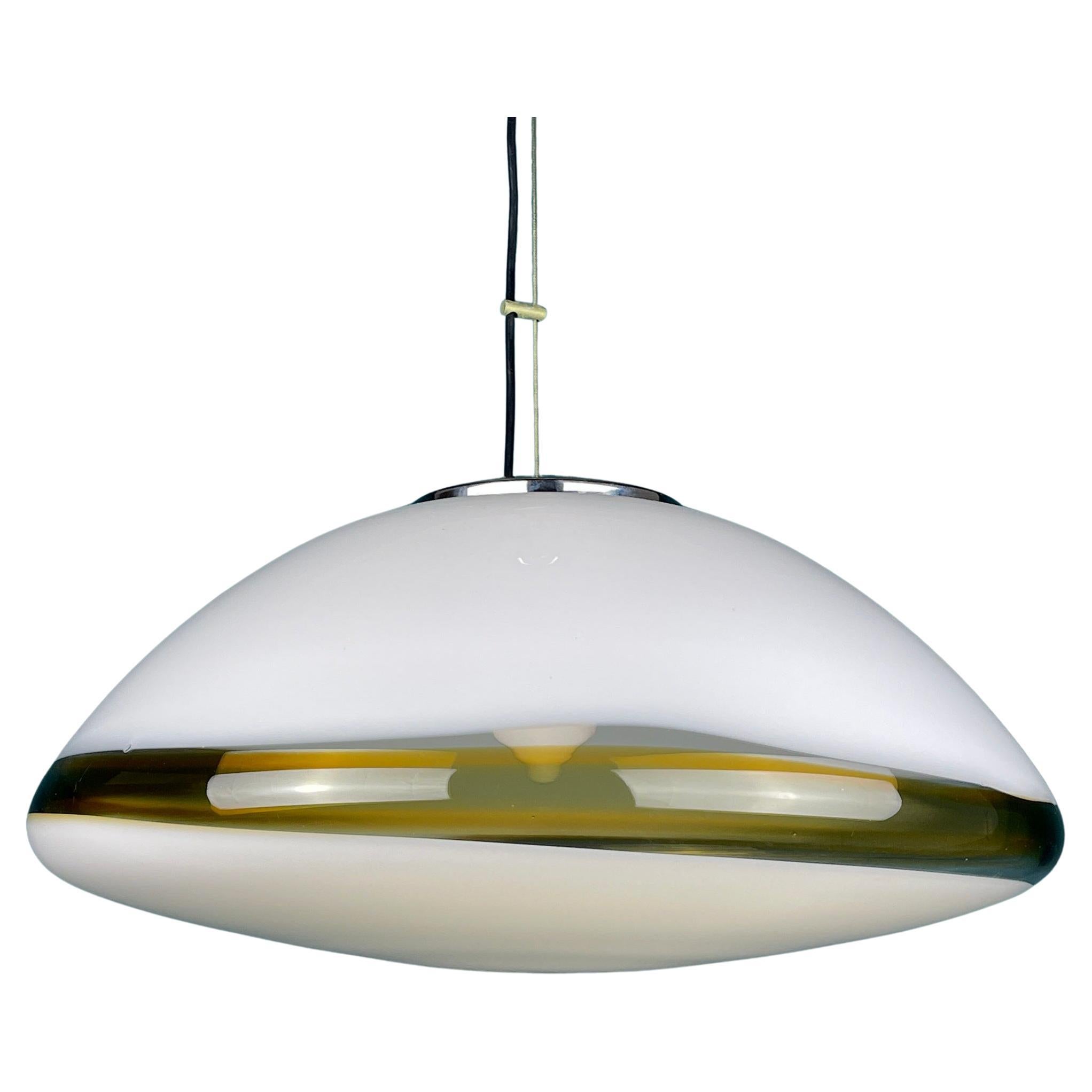 XL Mid-Century Murano Glass Pendant Lamp Italy 1970s For Sale