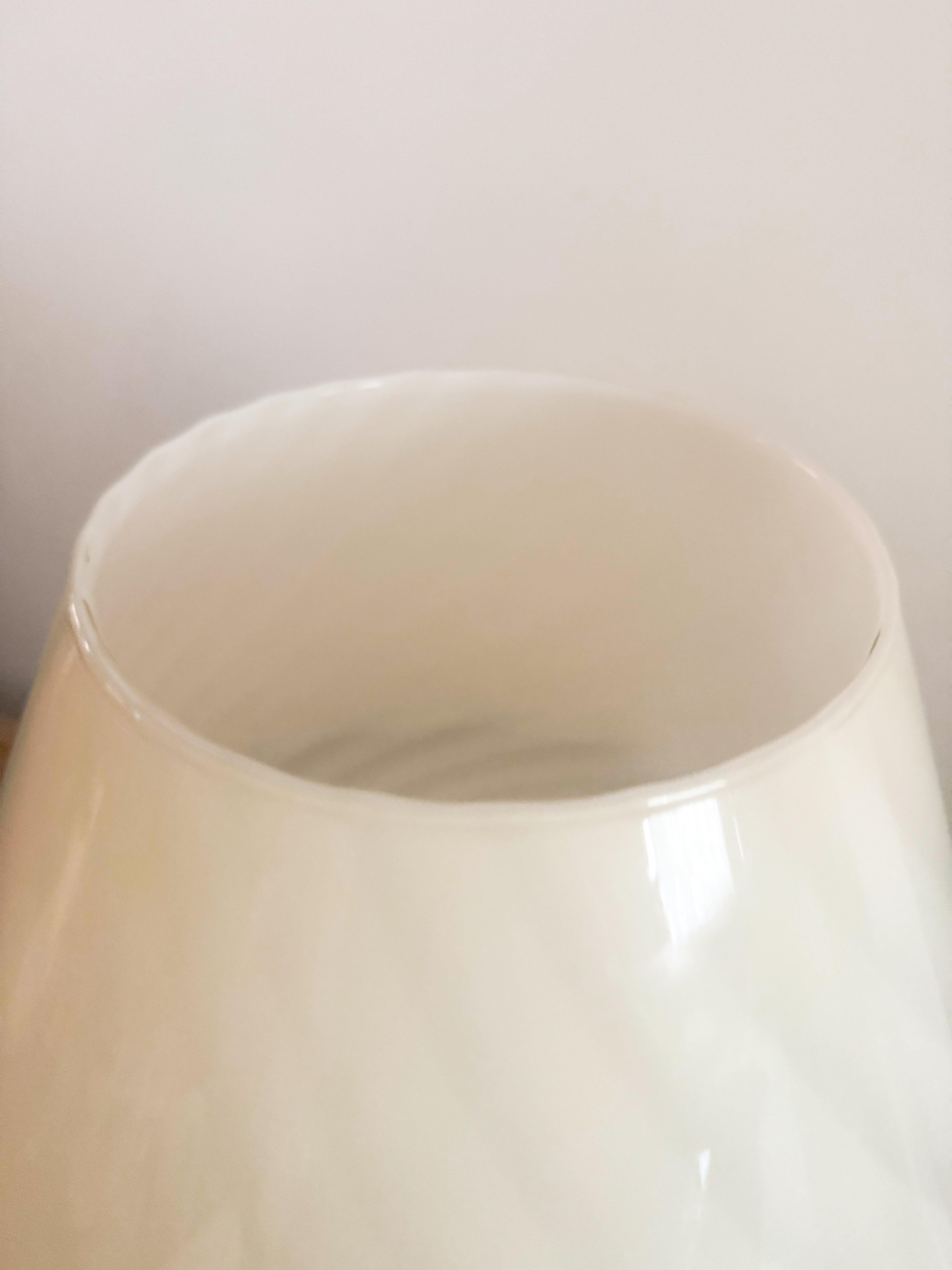 20ième siècle XL Mid Century Murano Lamp Light Yellow Murano Vintage Swirl Glass Italian en vente