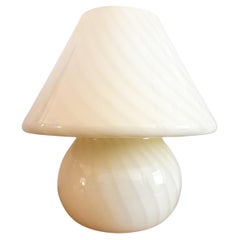 XL Mid Century Murano Lamp Light Yellow Murano Vintage Swirl Glass Italian
