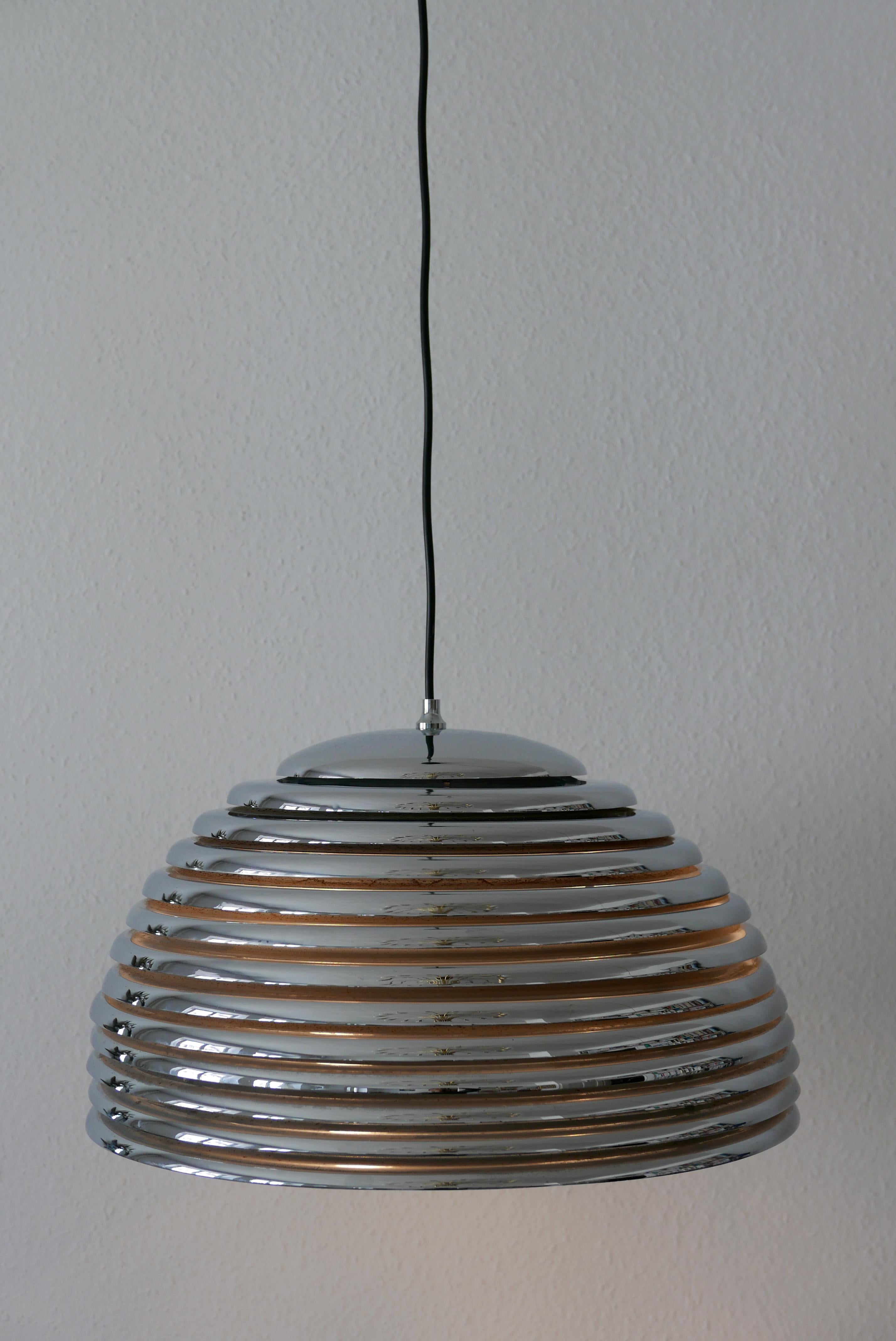 German Extra Large Midcentury Saturno Pendant Lamp by Kazuo Motozawa for Staff Leuchten For Sale