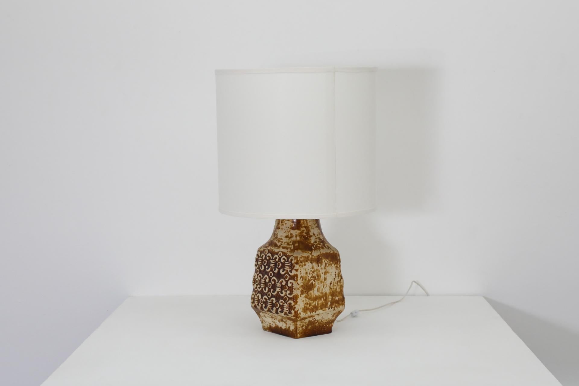 Glazed XL Mid-Century West German Table Lamp Designed by Bodo Mans For Sale