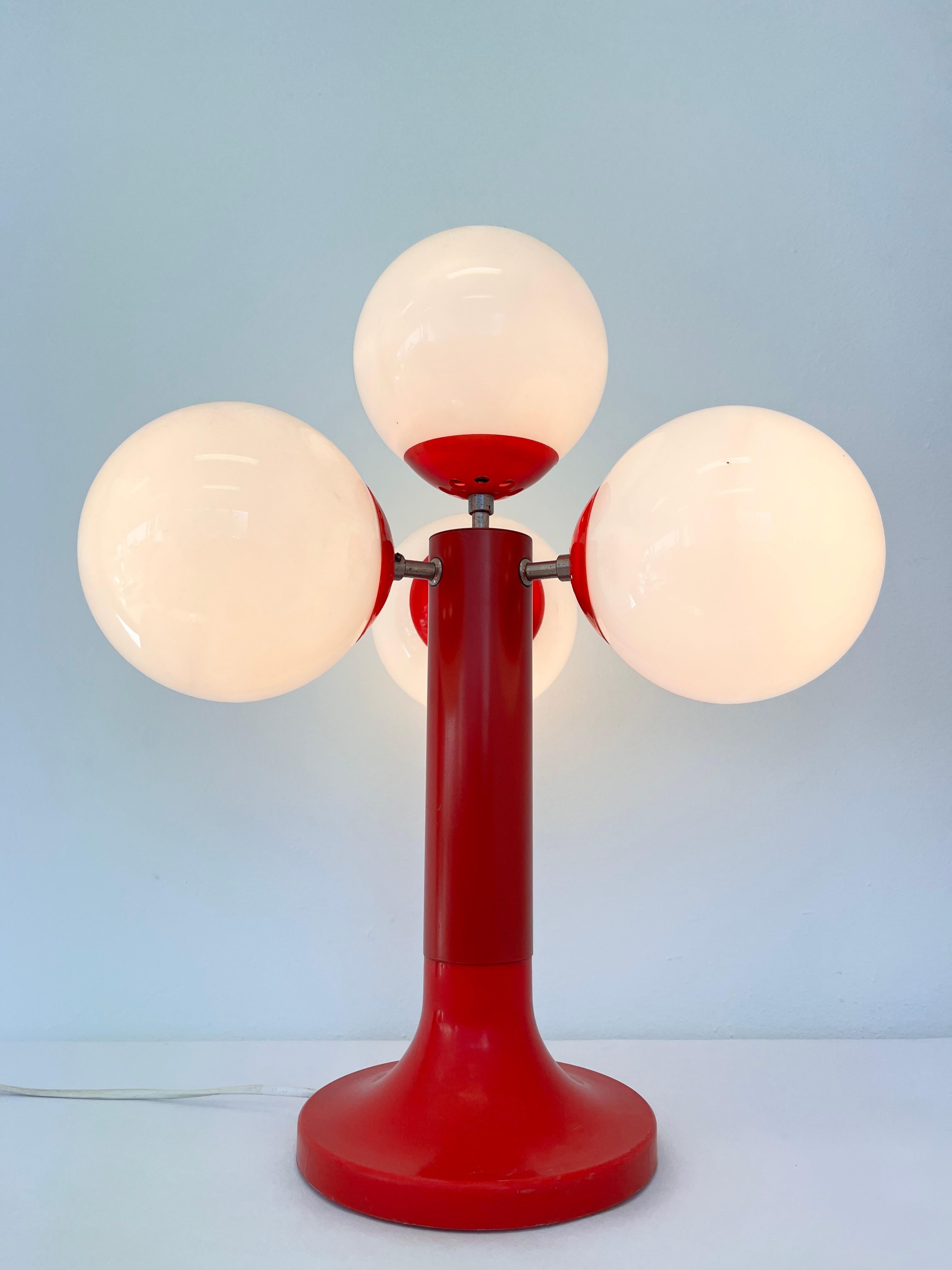 XL Midcentury Space Age Tischlampe, Sputnik oder Atom, 1970er Jahre, Deutschland (Ende des 20. Jahrhunderts) im Angebot