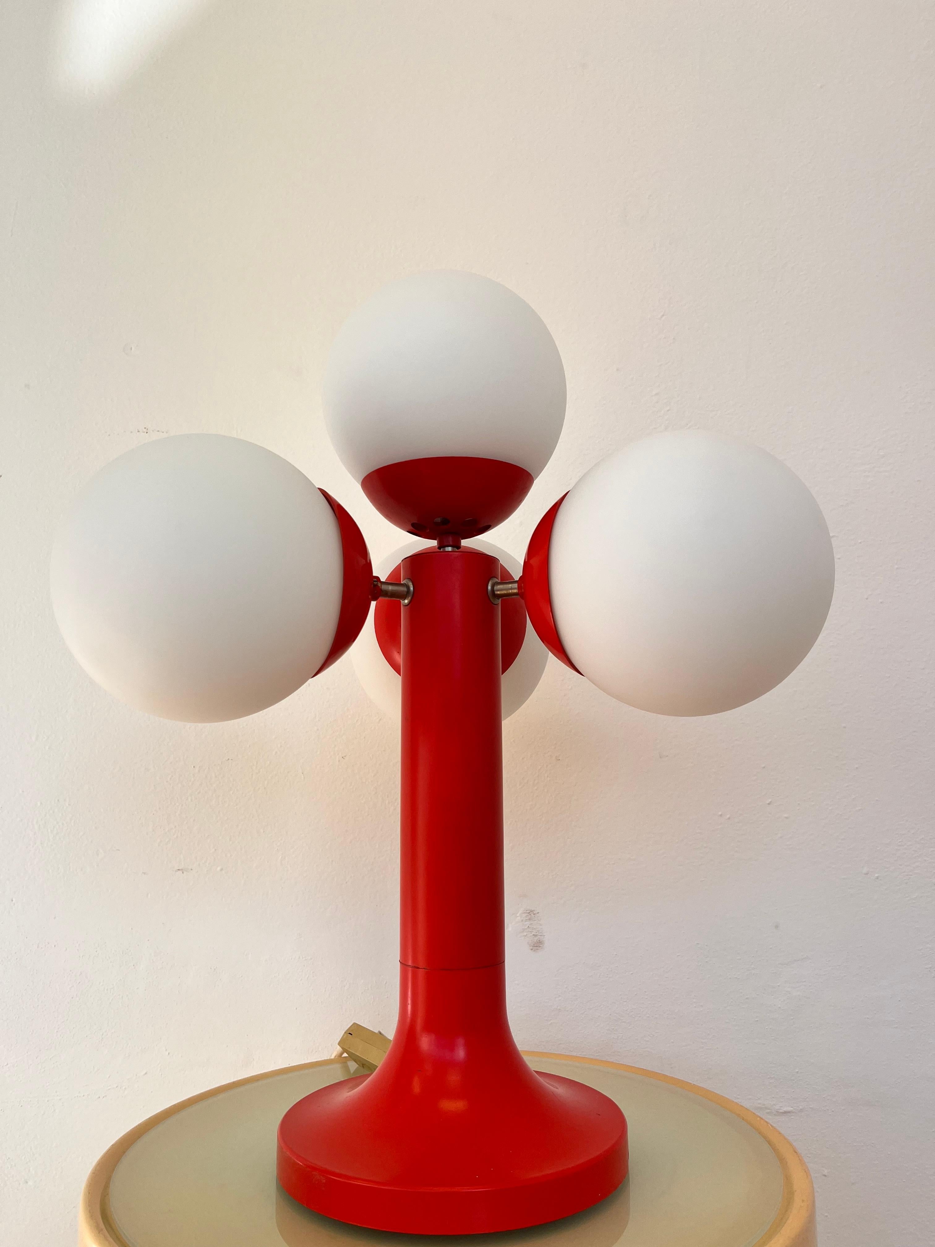 XL Midcentury Space Age Tischlampe, Sputnik oder Atom, 1970er Jahre, Deutschland im Angebot 1