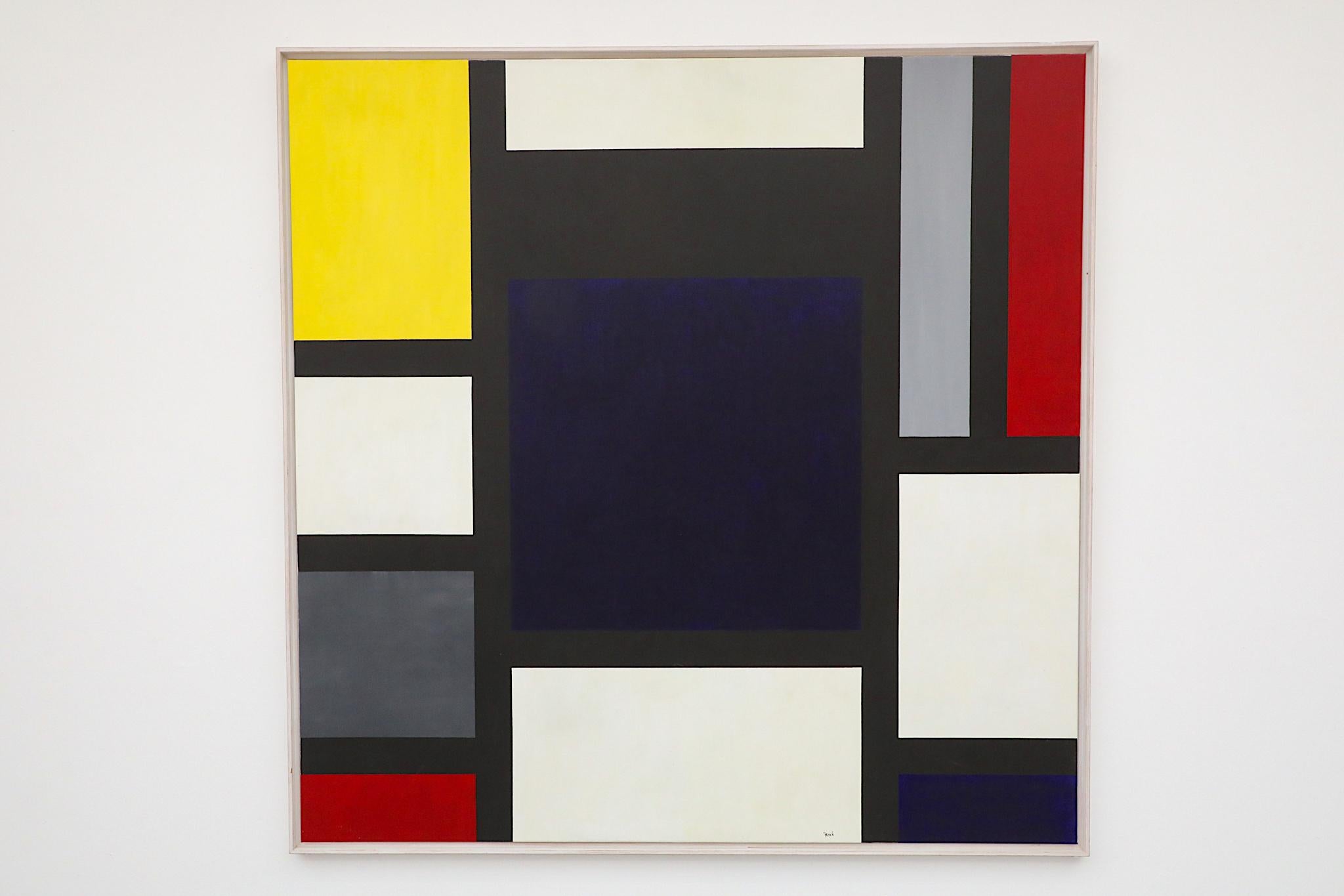 XL Mondrian Inspired Abstract Painting, 'Olympus's Roep', 2002 For Sale 12