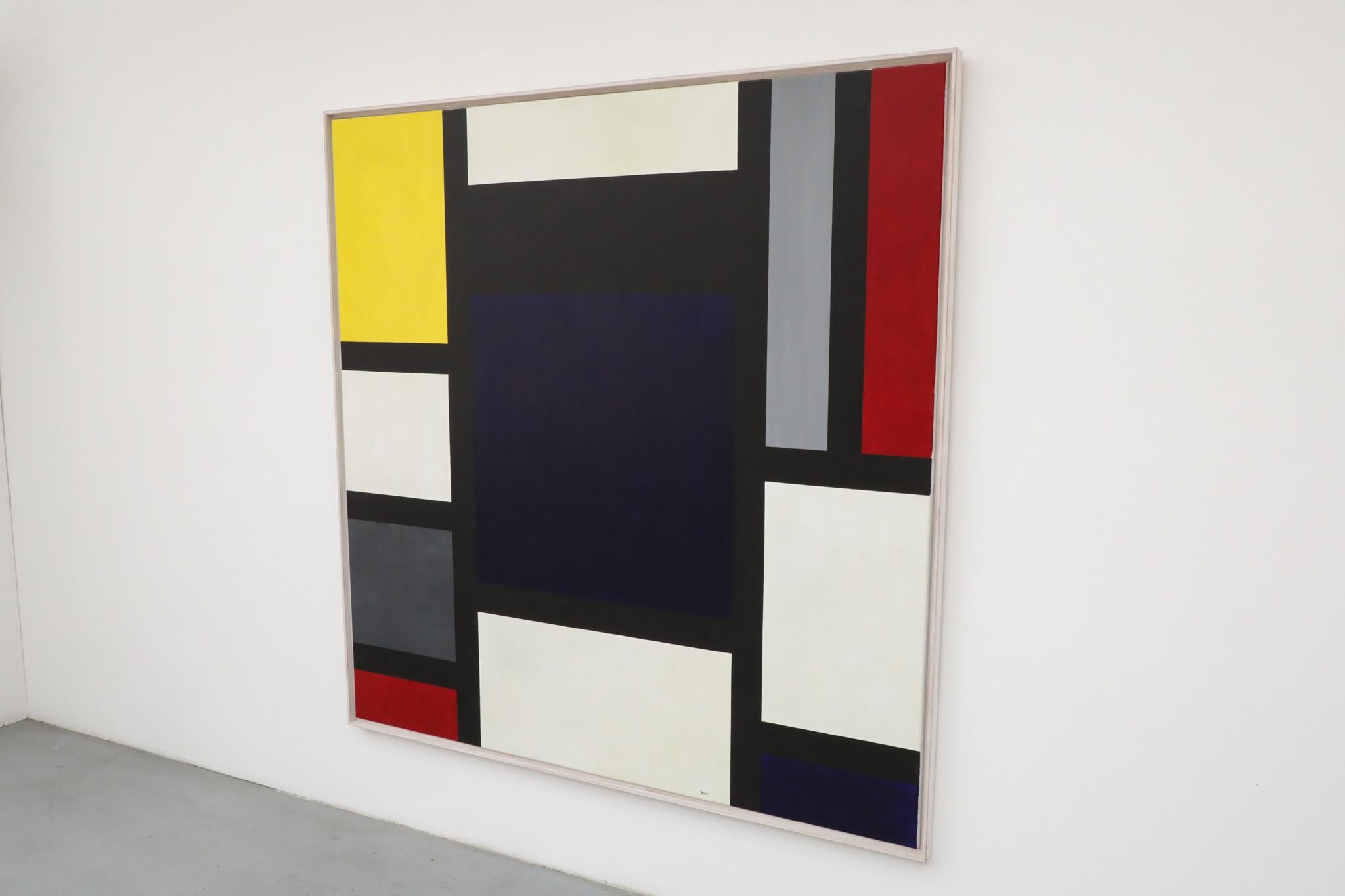 XL Mondrian Inspired Abstract Painting, 'Olympus's Roep', 2002 In Good Condition For Sale In Los Angeles, CA