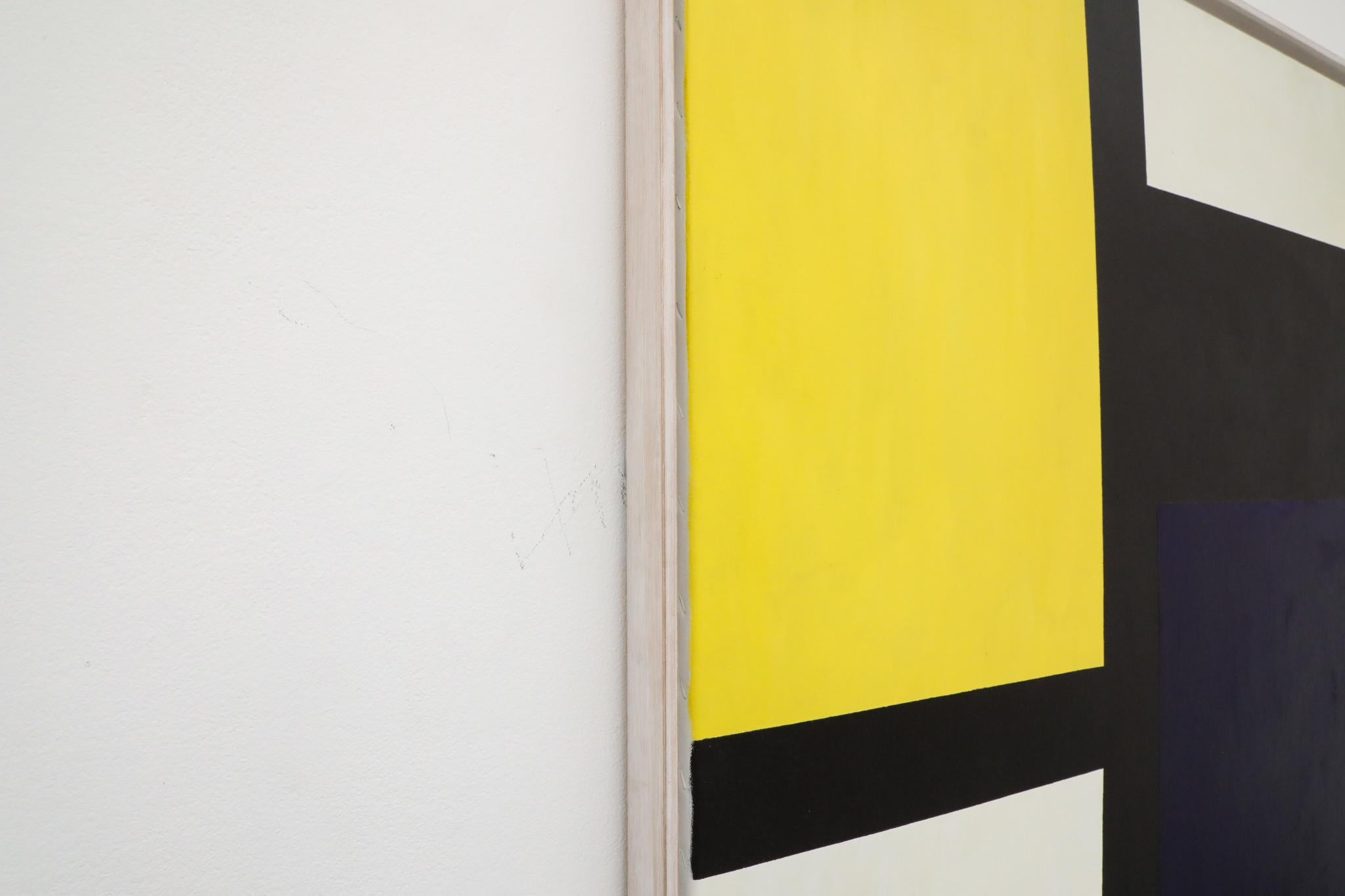 Contemporary XL Mondrian Inspired Abstract Painting, 'Olympus's Roep', 2002 For Sale