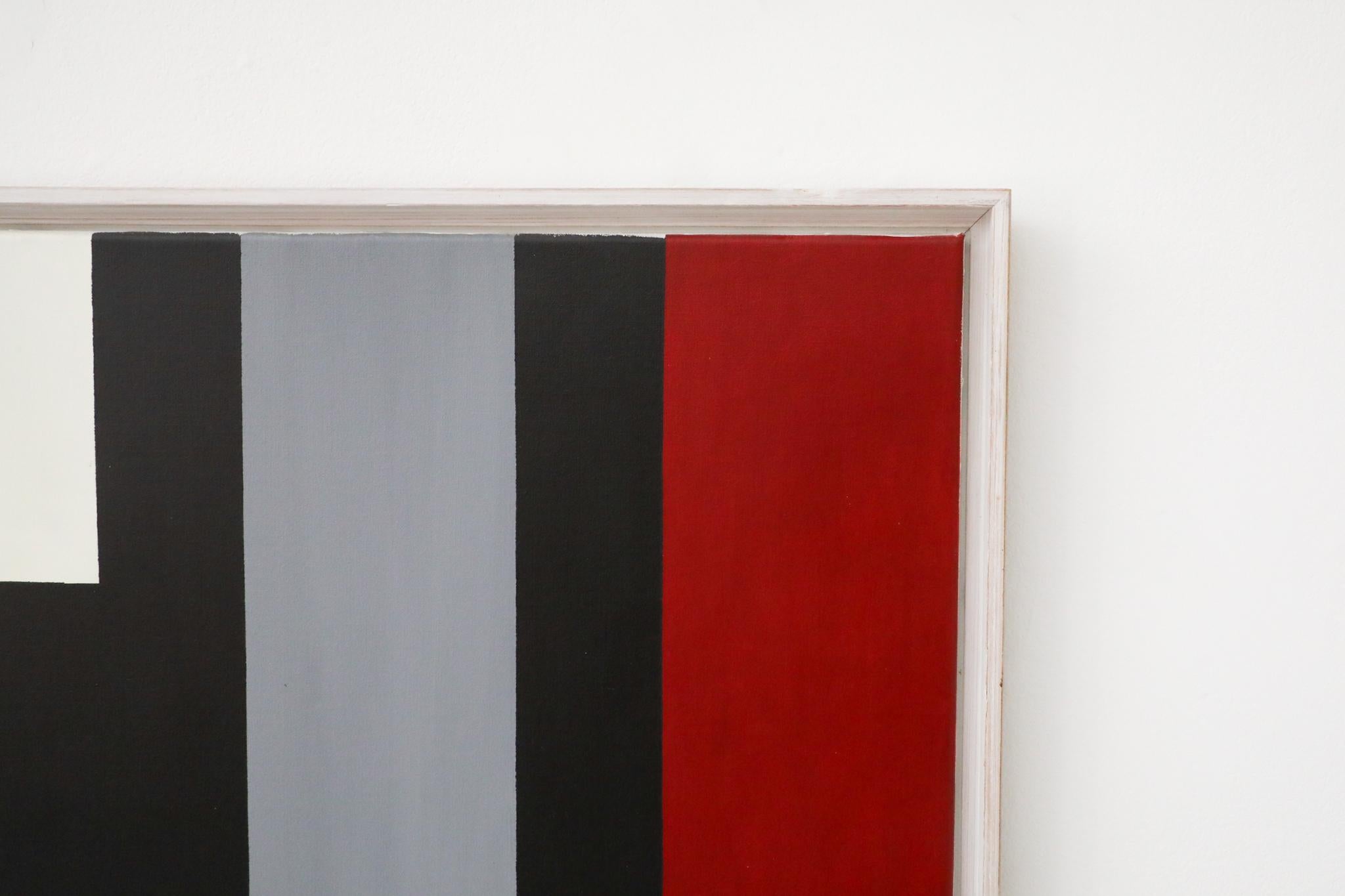 Canvas XL Mondrian Inspired Abstract Painting, 'Olympus's Roep', 2002 For Sale