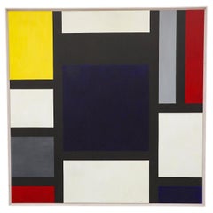 XL Mondrian Inspired Abstract Painting, 'Olympus's Roep', 2002