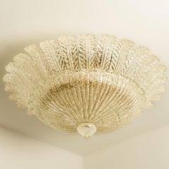 Plafonnier XL en verre de Murano dans le style de Barovier, 1970