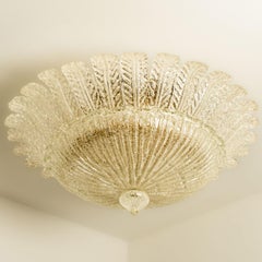 Lámpara de techo XL de cristal de Murano al estilo de Barovier, años 70