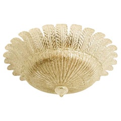 Lámpara de techo XL de cristal de Murano al estilo de Barovier, años 70