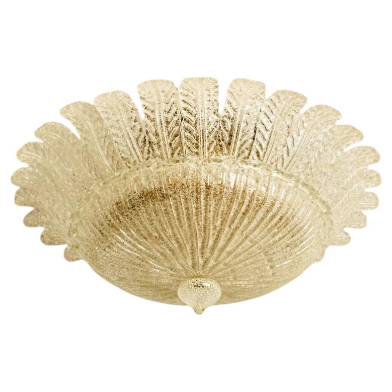 XL Murano Glass Ceiling Light in the Style of Barovier, 1970s For Sale