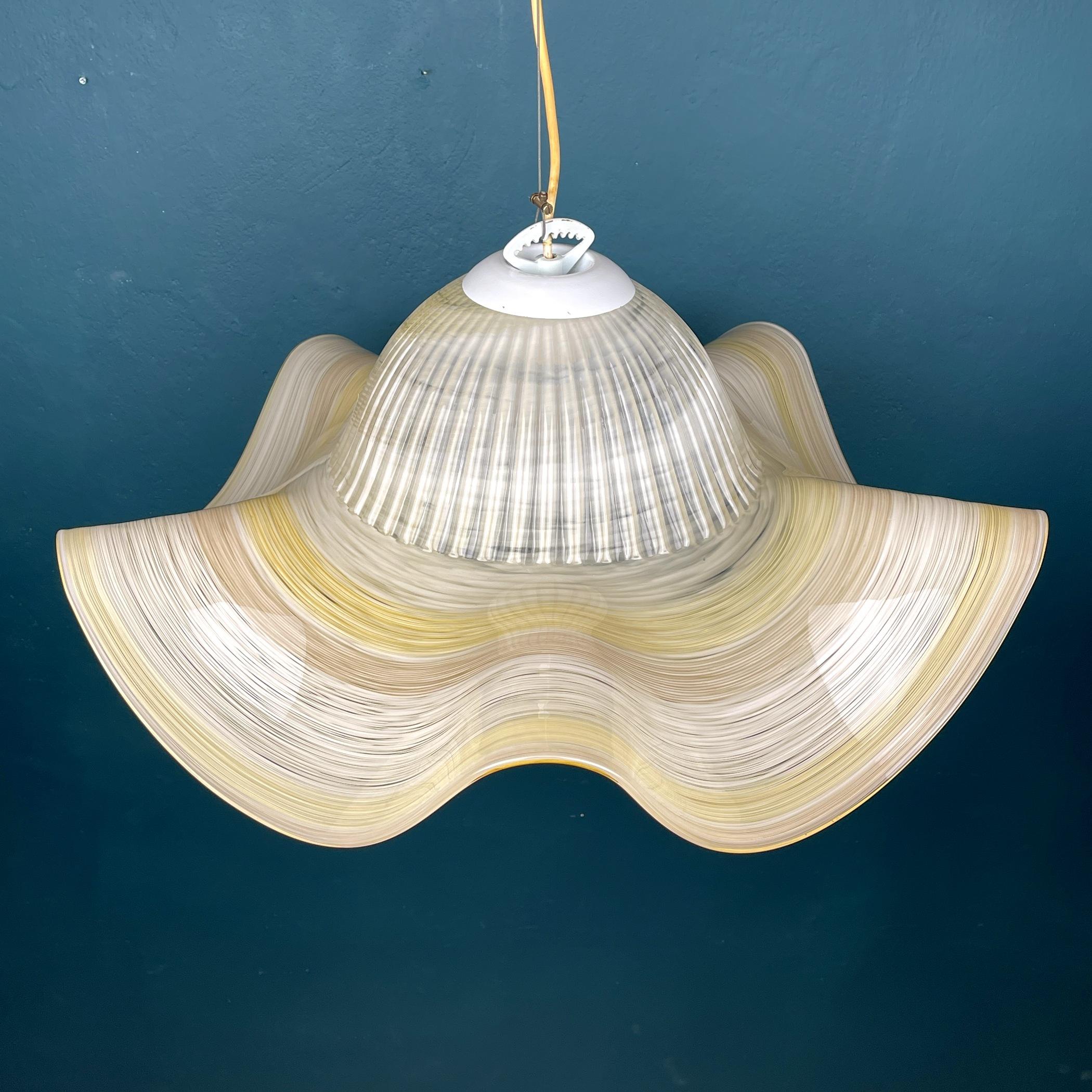 XL Murano Glass Pendant Lamp Italy '70s In Good Condition For Sale In Miklavž Pri Taboru, SI