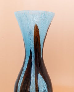XL Murano Glass Vase Light Mid Century Vintage Design Italy, 1970s