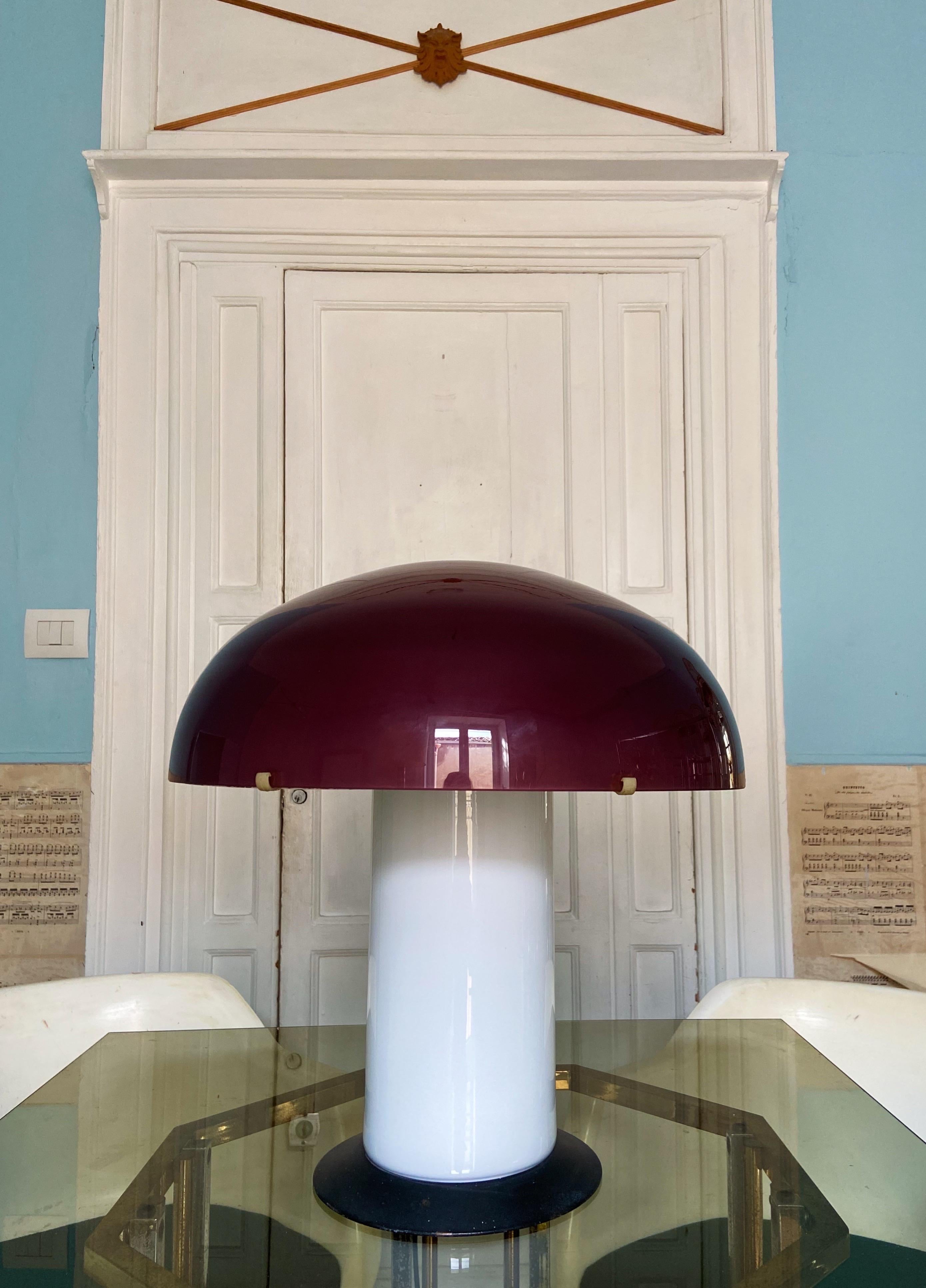 20th Century Xl Murano Mushroom Table Lamp Designed by Federico De Majo