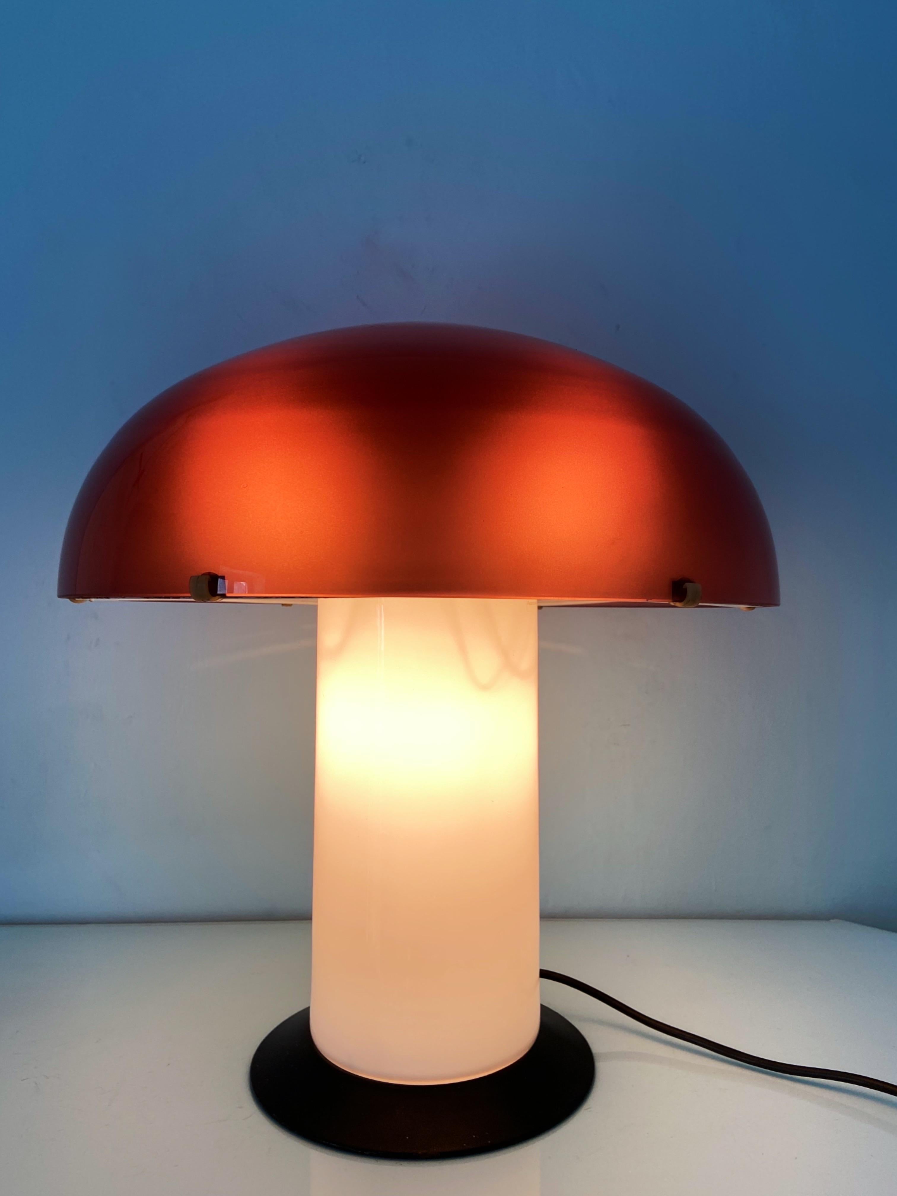 Metal Xl Murano Mushroom Table Lamp Designed by Federico De Majo