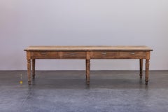 XL Oak Center Table From France, Circa 1940