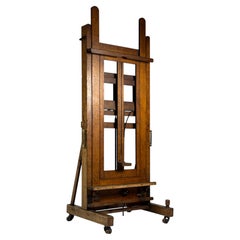 Cavalletti da pittura XL in rovere, 1900 circa