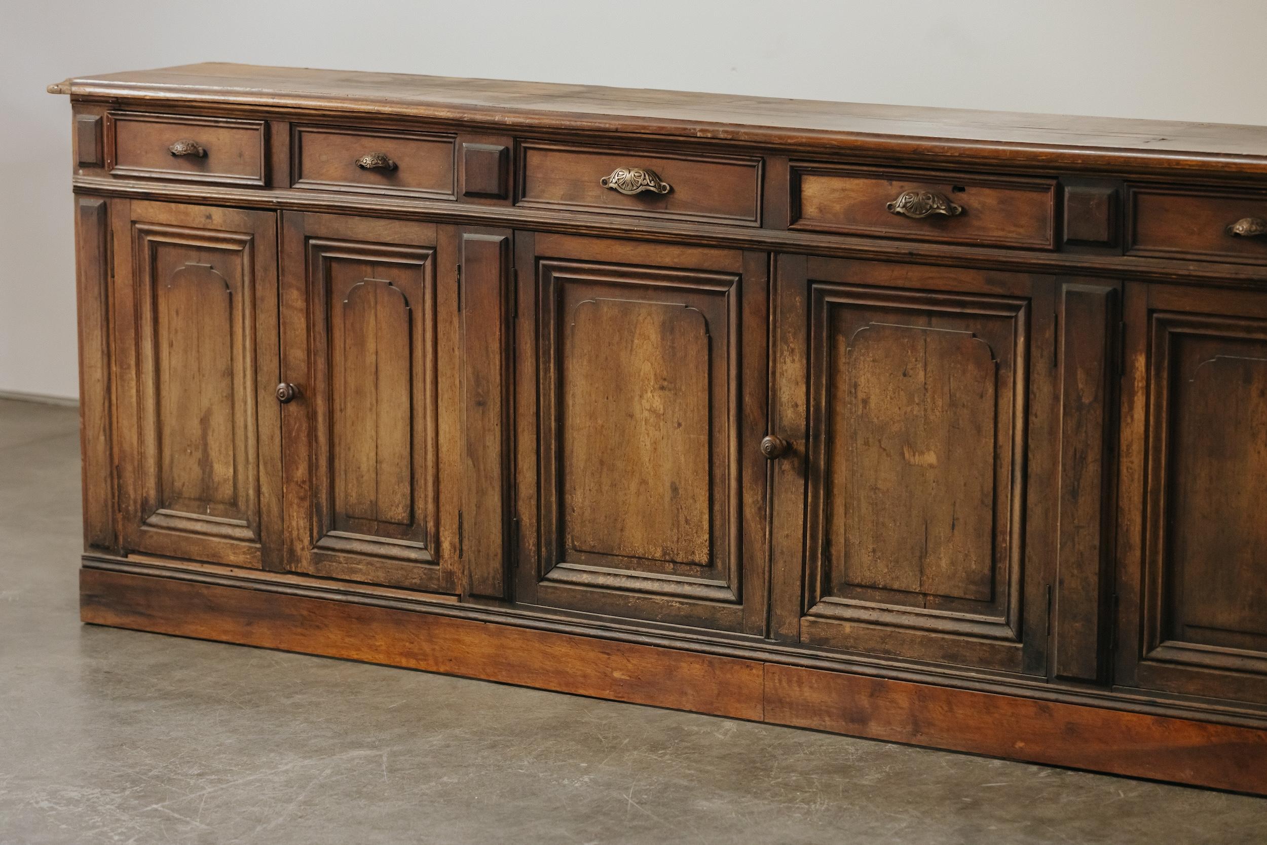 Late 19th Century XL Oak Sideboard From France, Circa 1880