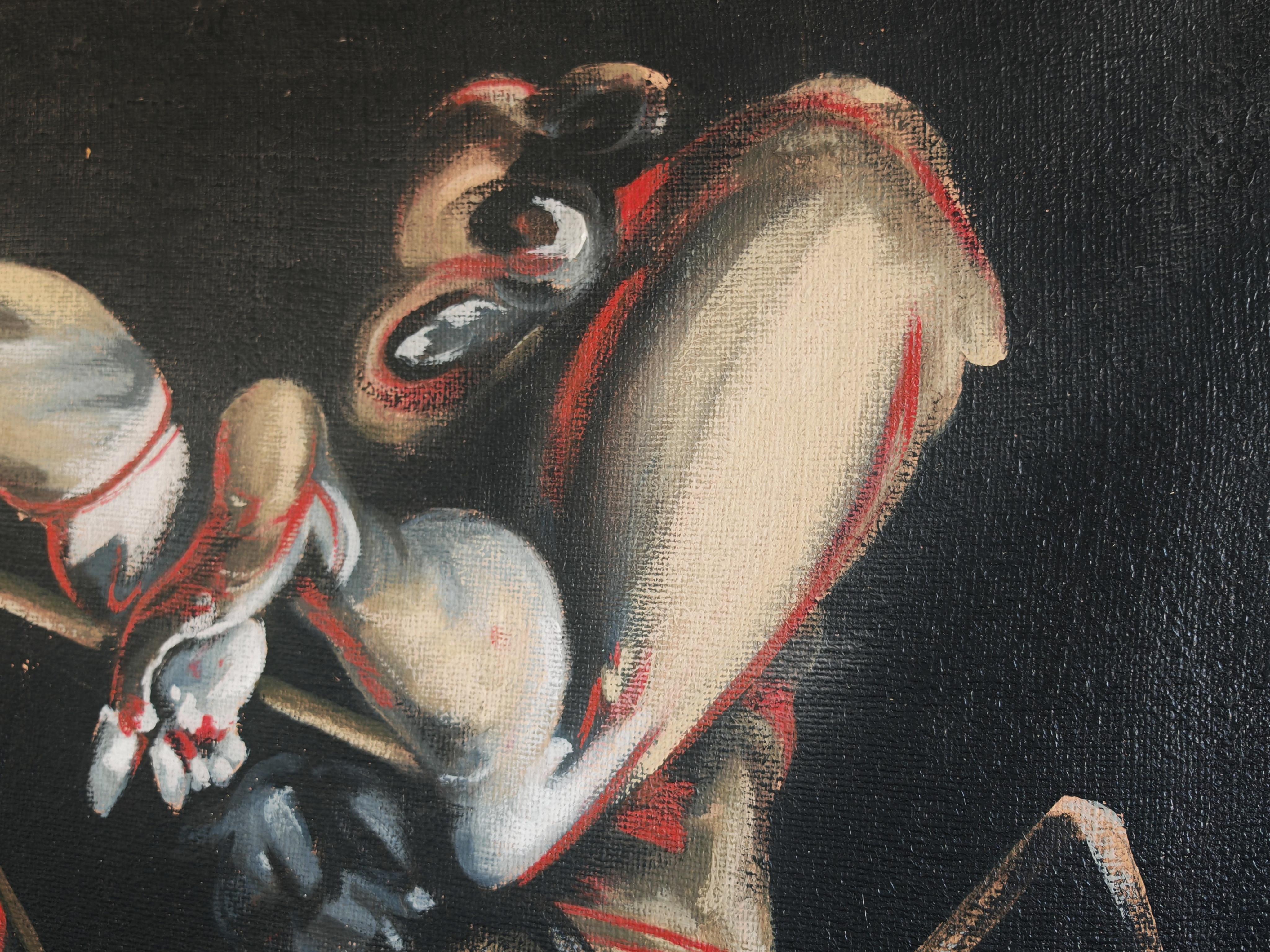 XL Ölgemälde im Stil von Vladimir Velickovic und Francis Bacon im Angebot 7