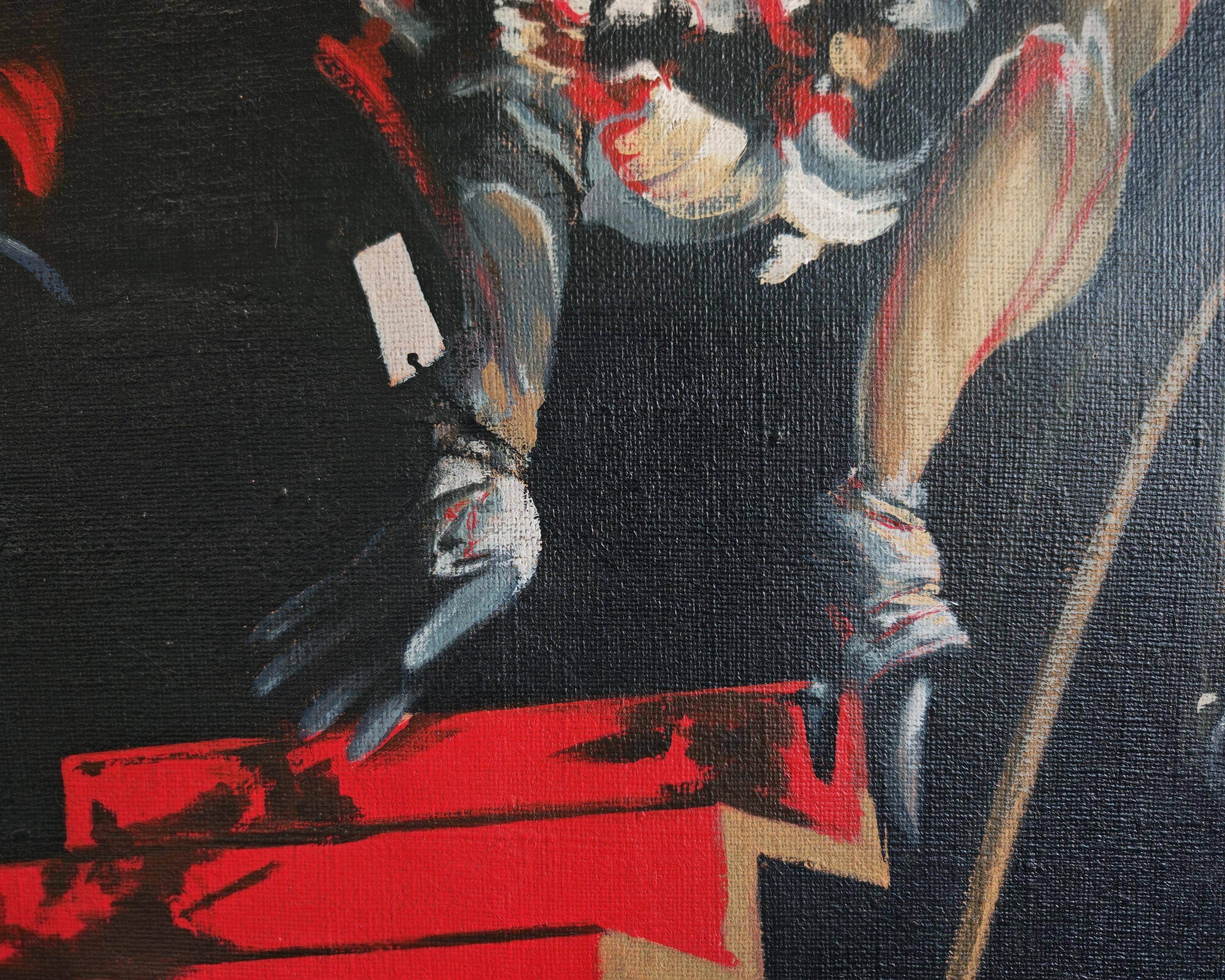 XL Ölgemälde im Stil von Vladimir Velickovic und Francis Bacon im Angebot 11