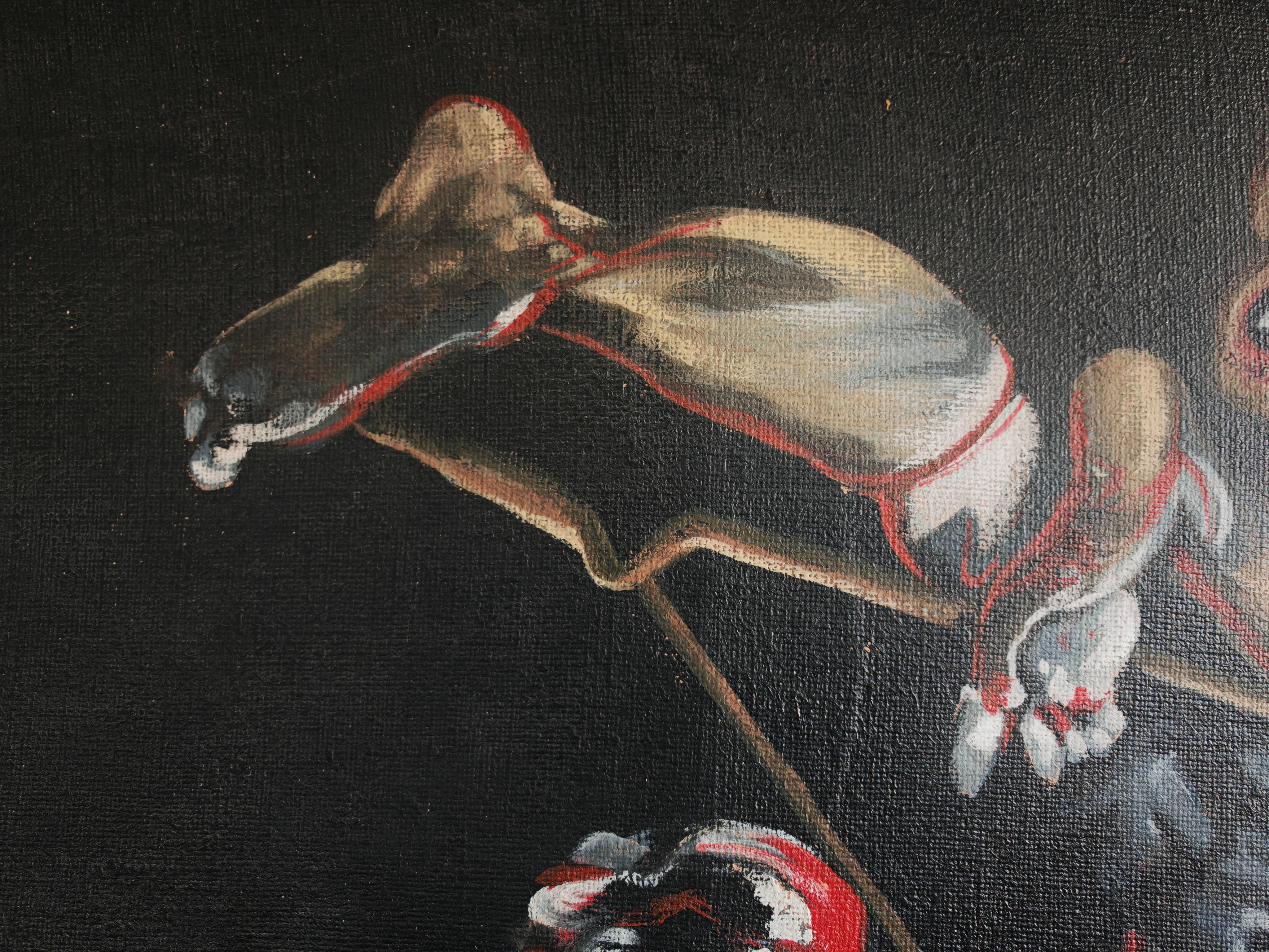 XL Ölgemälde im Stil von Vladimir Velickovic und Francis Bacon im Angebot 12