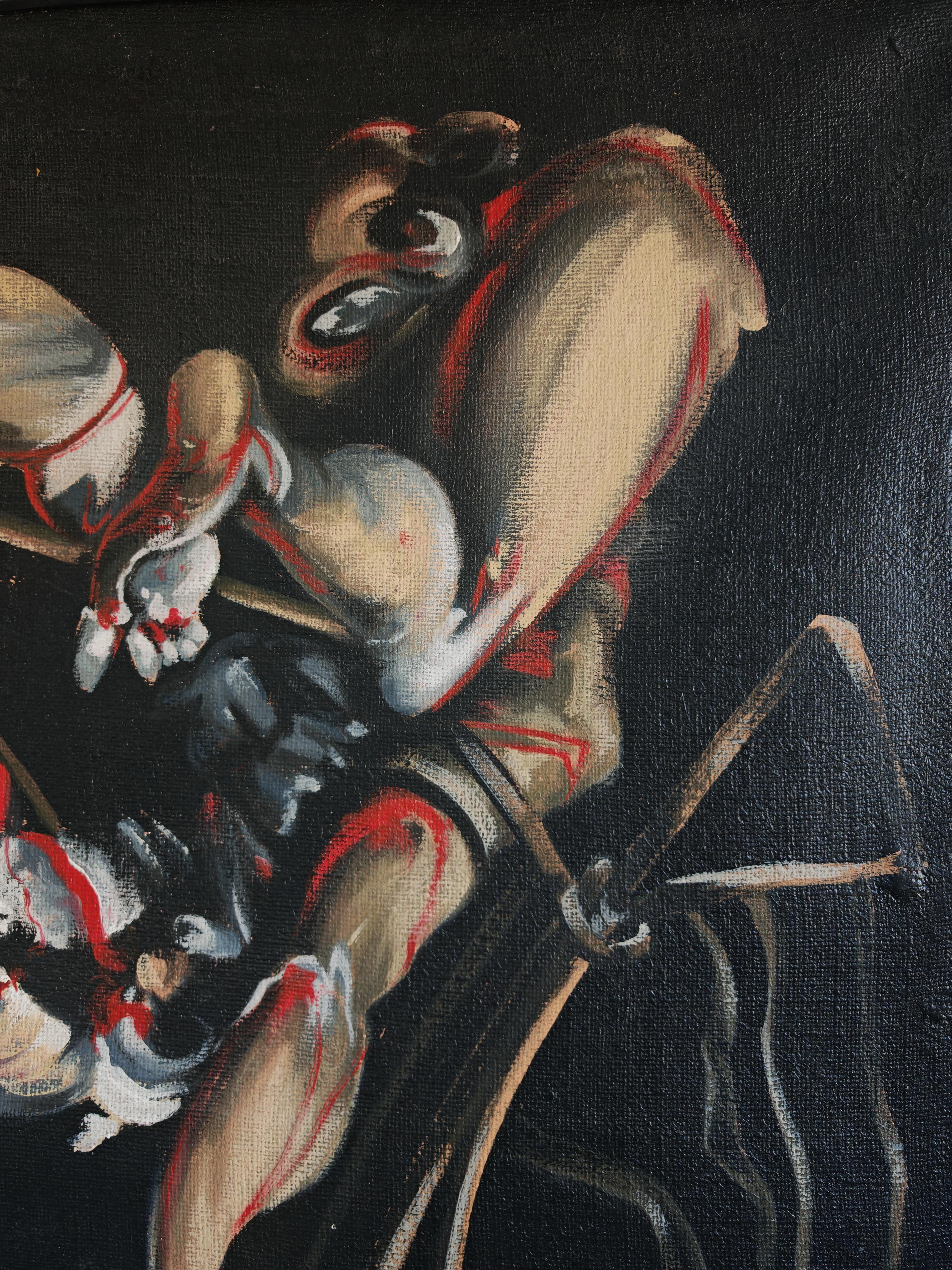 XL Ölgemälde im Stil von Vladimir Velickovic und Francis Bacon im Angebot 14