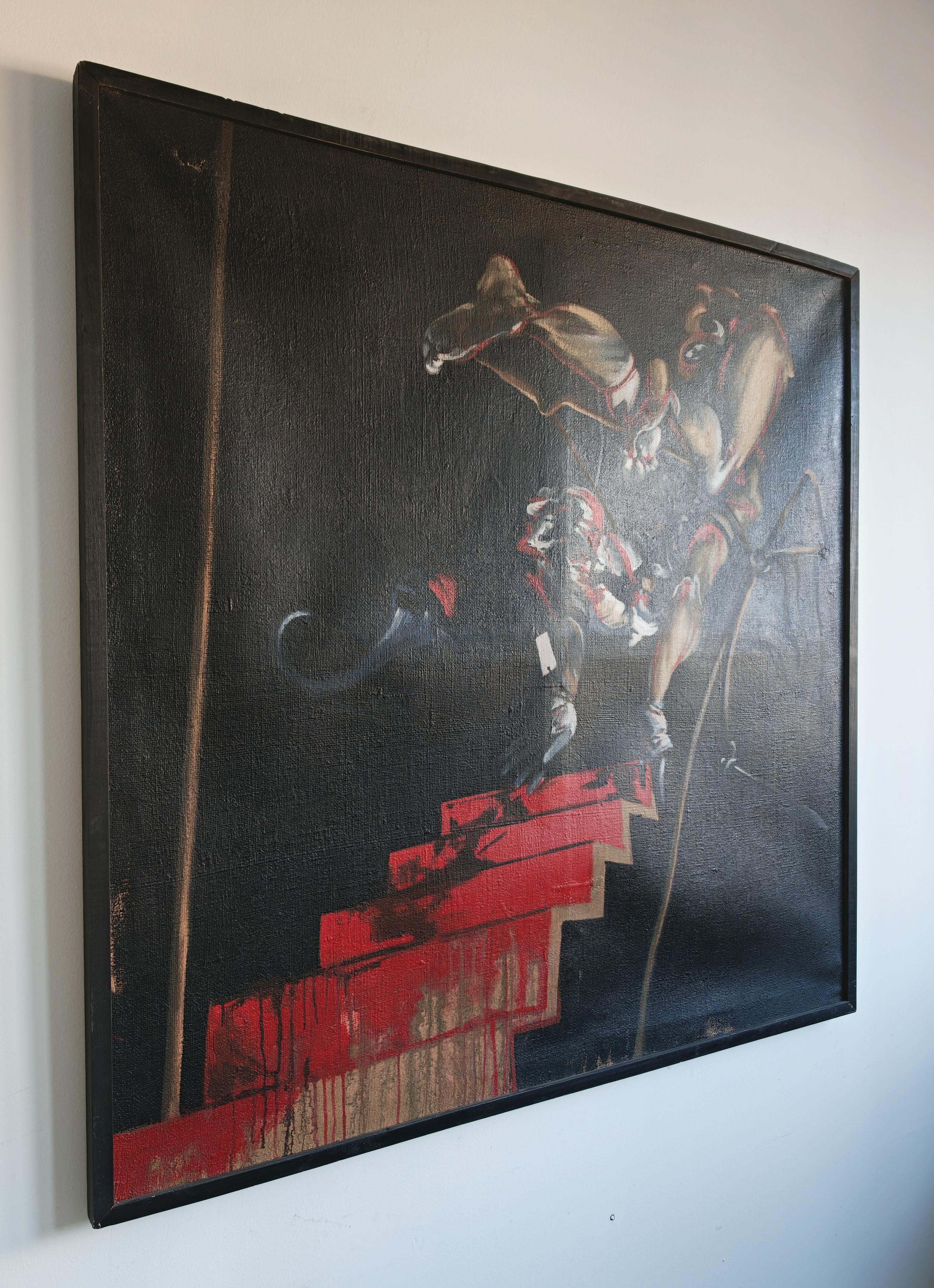 XL Ölgemälde im Stil von Vladimir Velickovic und Francis Bacon im Angebot 17