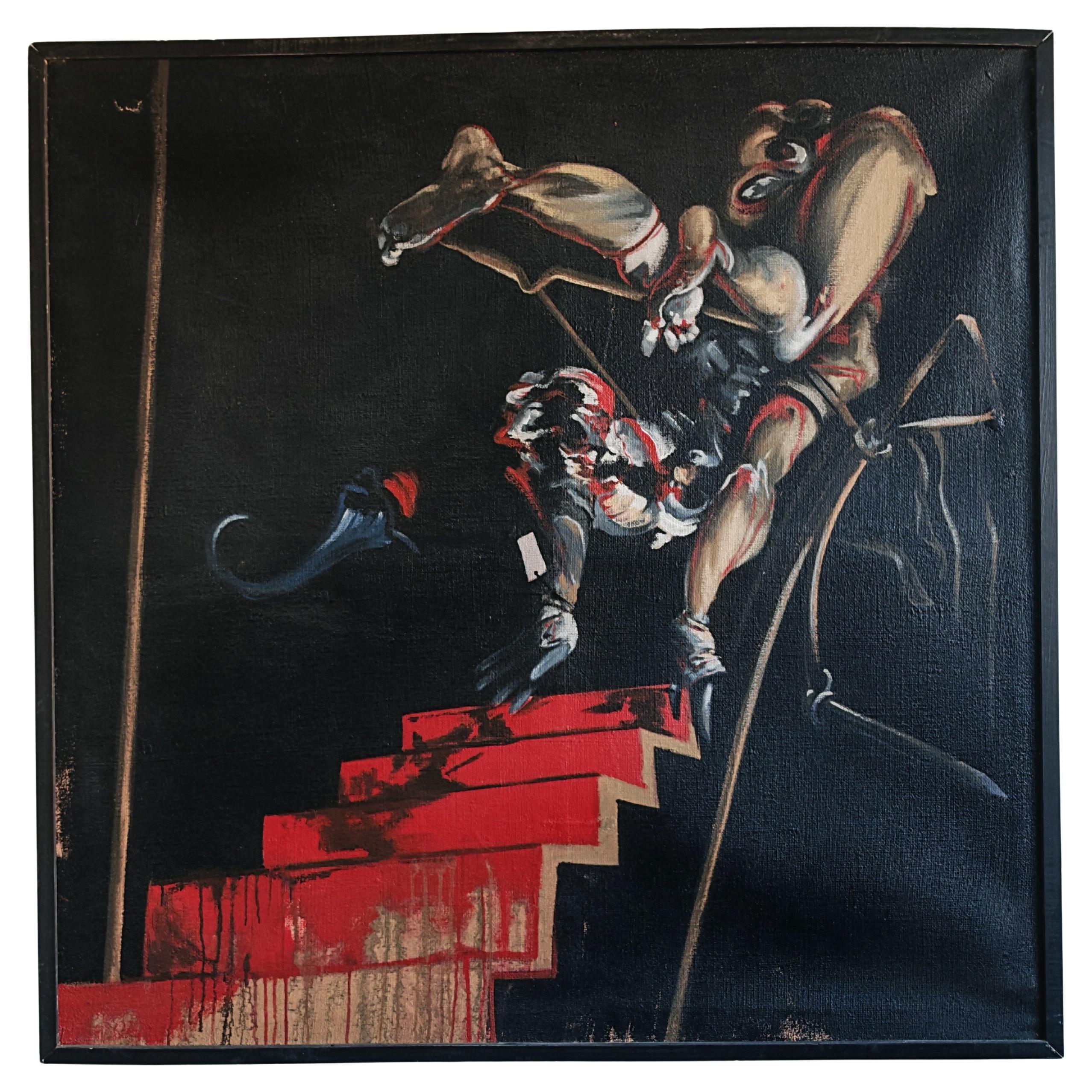Óleo XL al estilo de Vladimir Velickovic y Francis Bacon