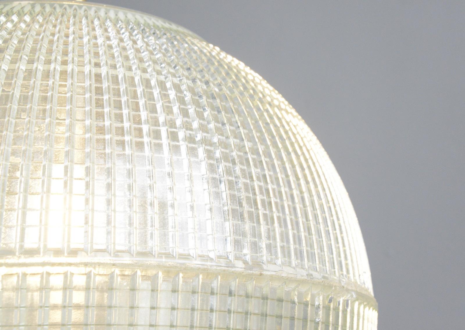 Extra Large Parisian Holophane Globe Lights, circa 1950s In Good Condition In Gloucester, GB