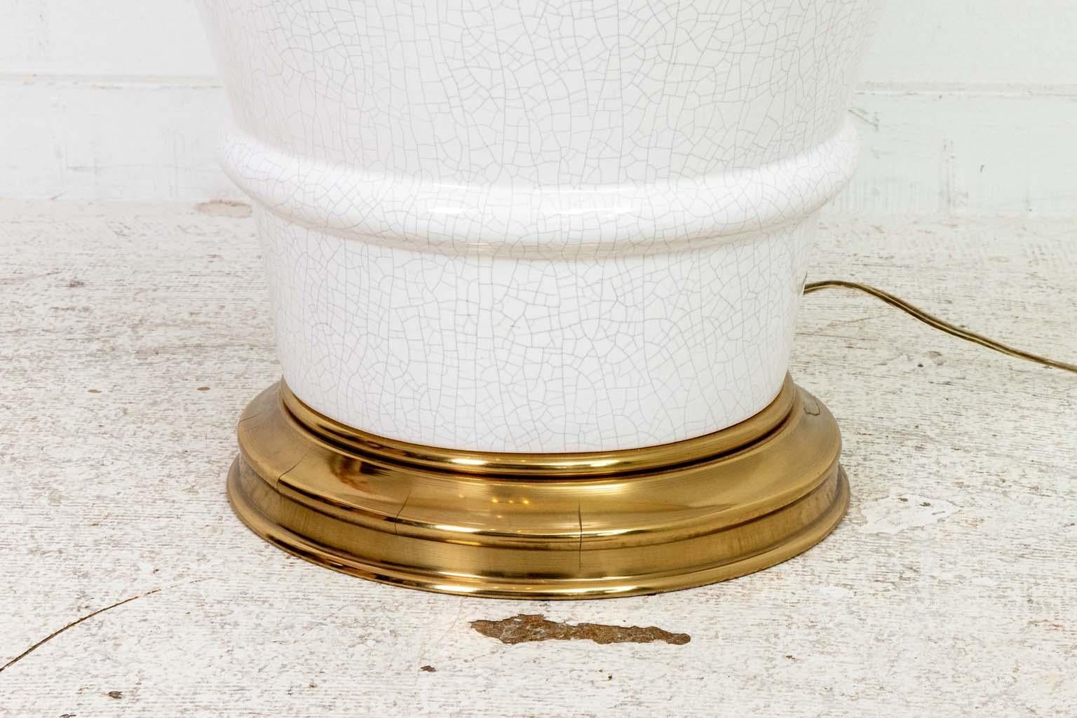 Lámpara de mesa XL Paul Hansen Crackle Glazed Estadounidense en venta