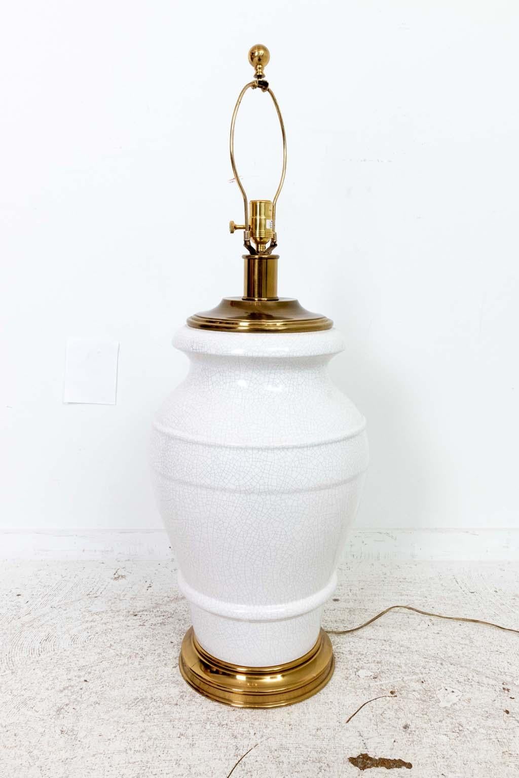 Lámpara de mesa XL Paul Hansen Crackle Glazed siglo XX en venta